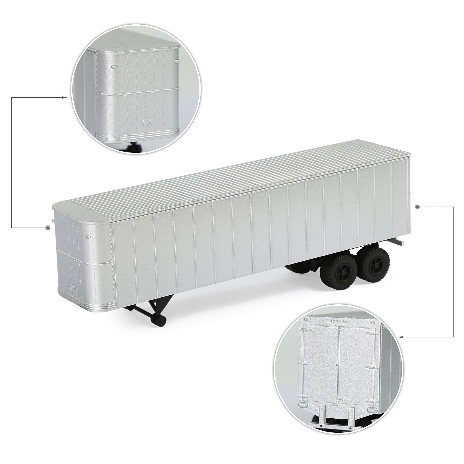 C8765 1 Piece HO Scale 1:87 Model Trailer for Railway Tractor