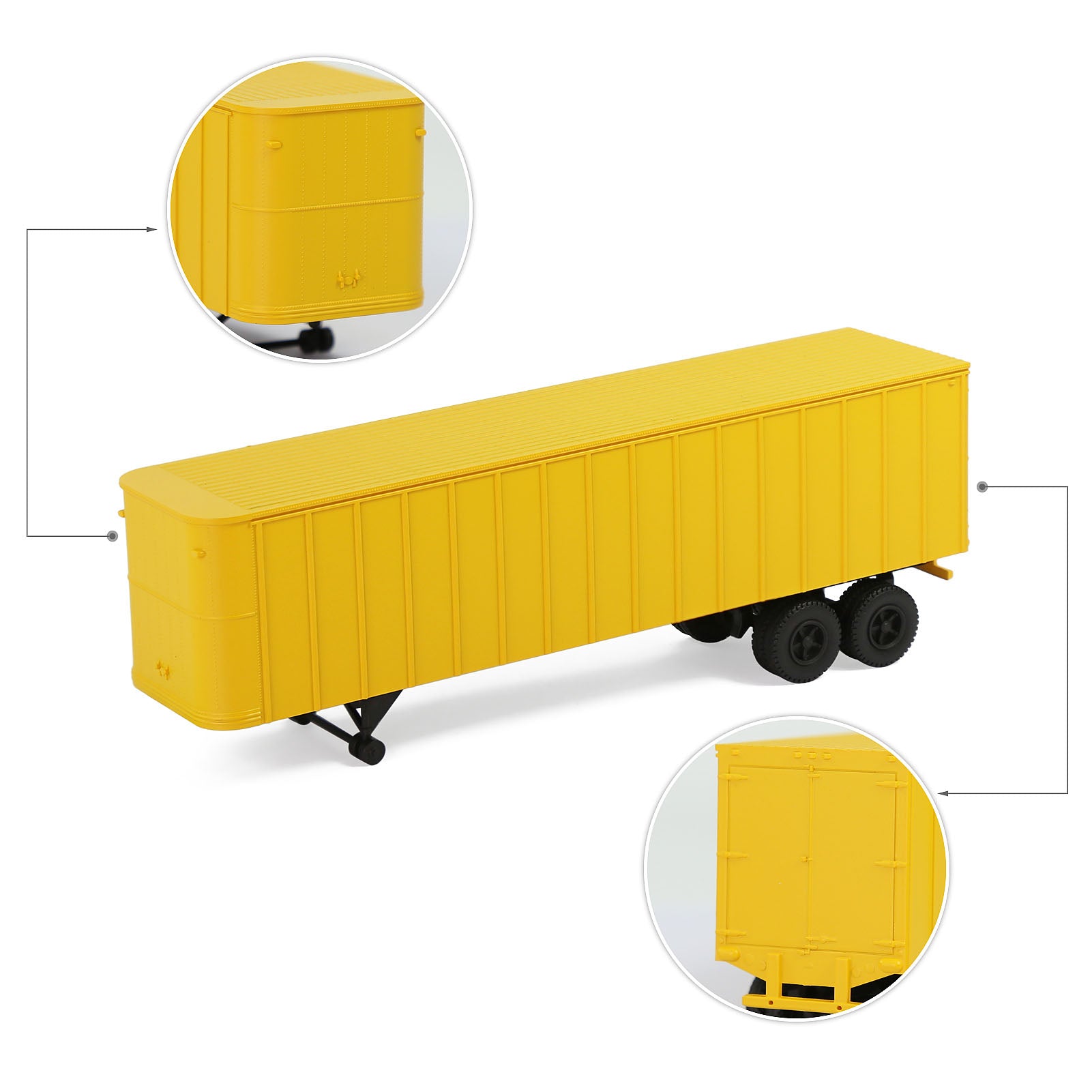 C8766 1 Piece HO Scale 1:87 Model Trailer for Railway Tractor