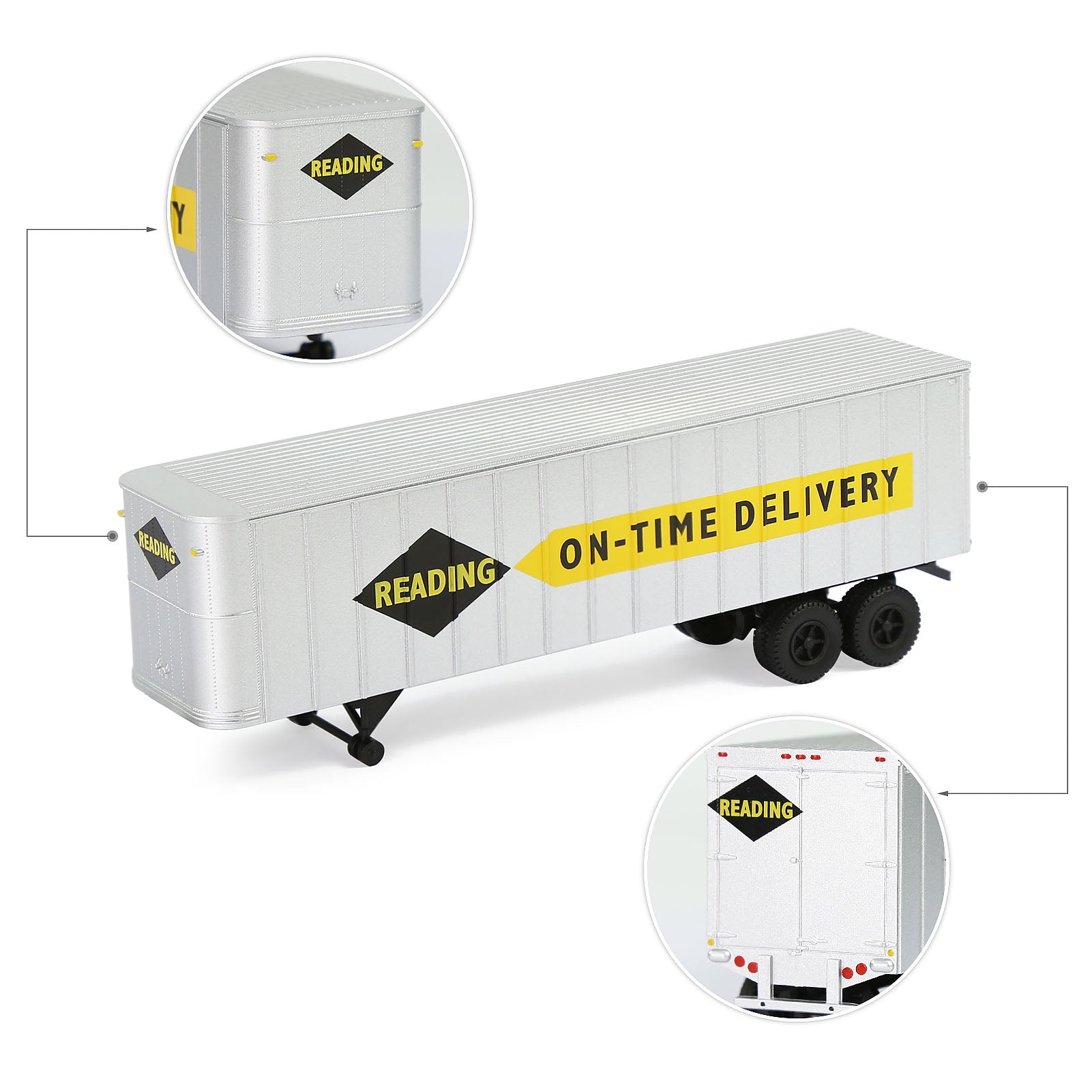 C8766 1 Piece HO Scale 1:87 Model Trailer for Railway Tractor