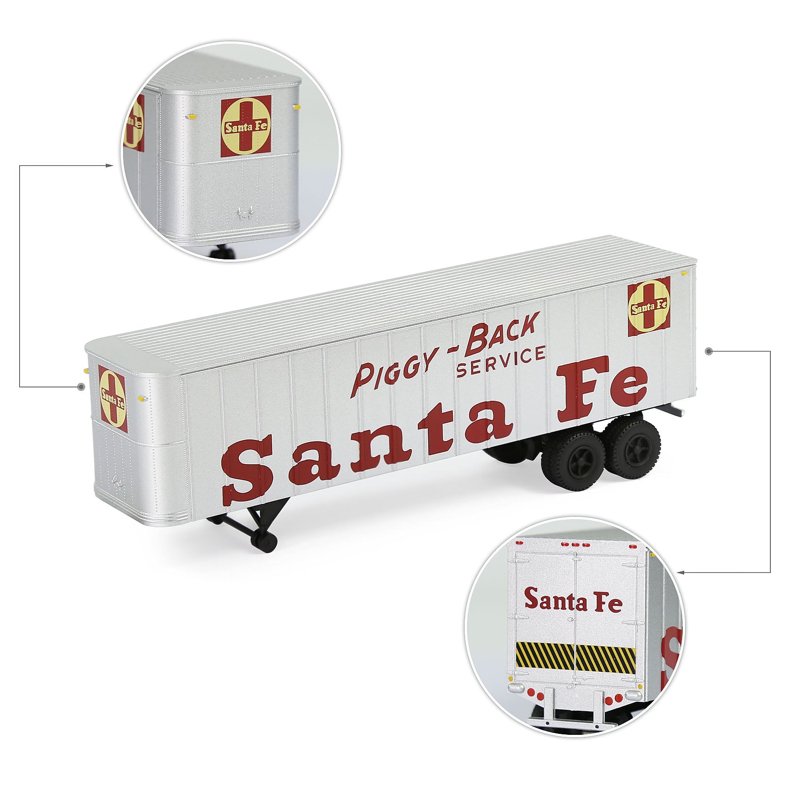 C8766 1 Piece HO Scale 1:87 Model Trailer for Railway Tractor