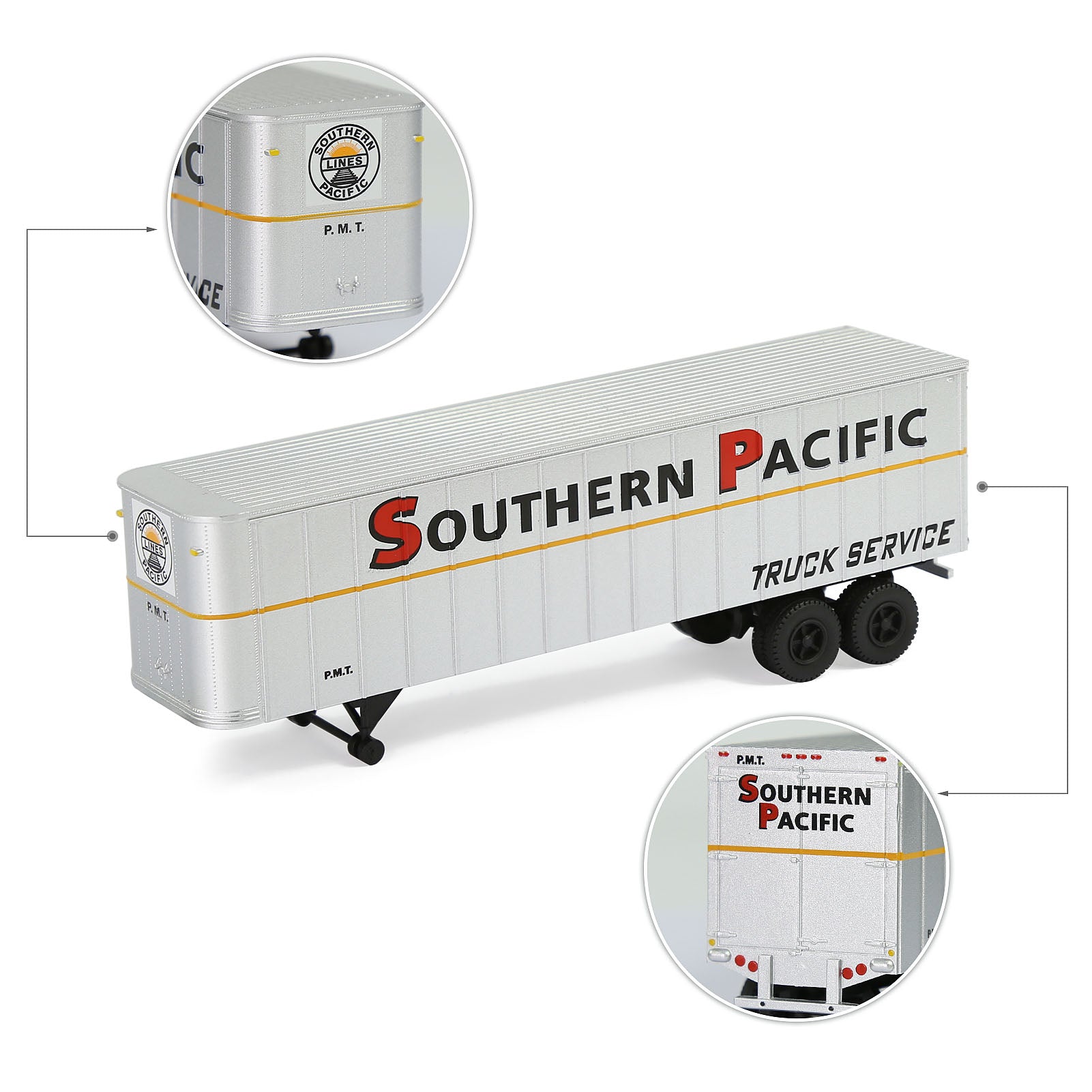 C8766 1 Piece HO Scale 1:87 Model Trailer for Railway Tractor