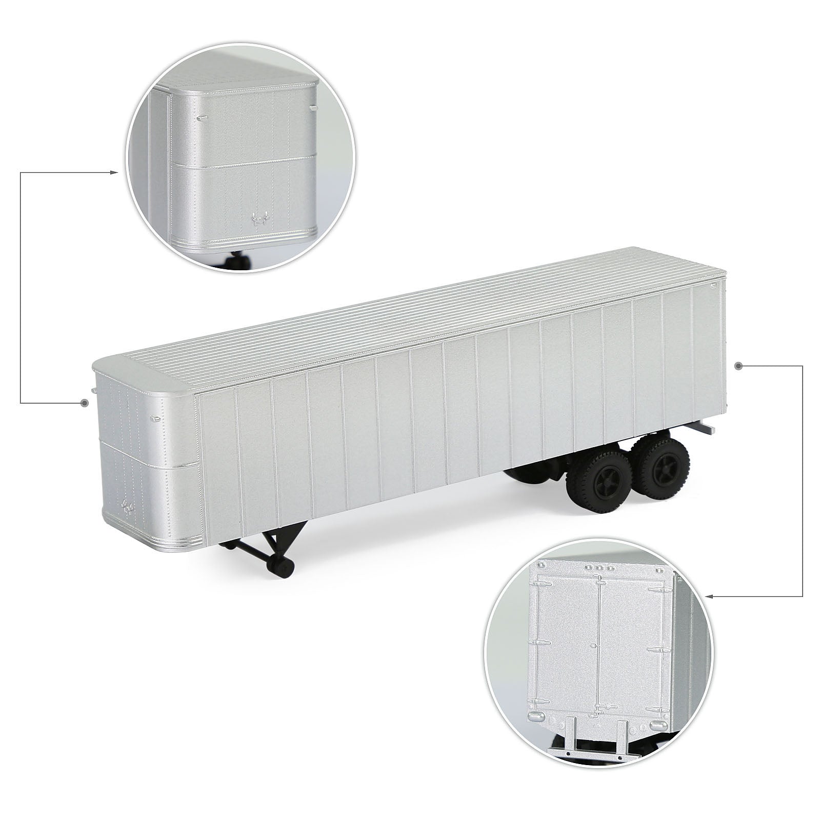 C8766 1 Piece HO Scale 1:87 Model Trailer for Railway Tractor