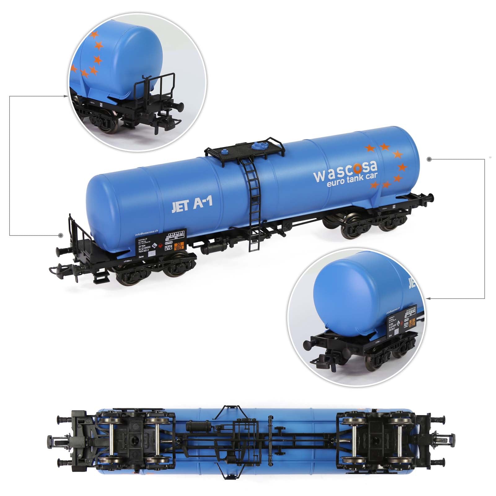 C8768 1 Piece HO Scale 1:87 Oil Tank Car Model Train Tank Wagon