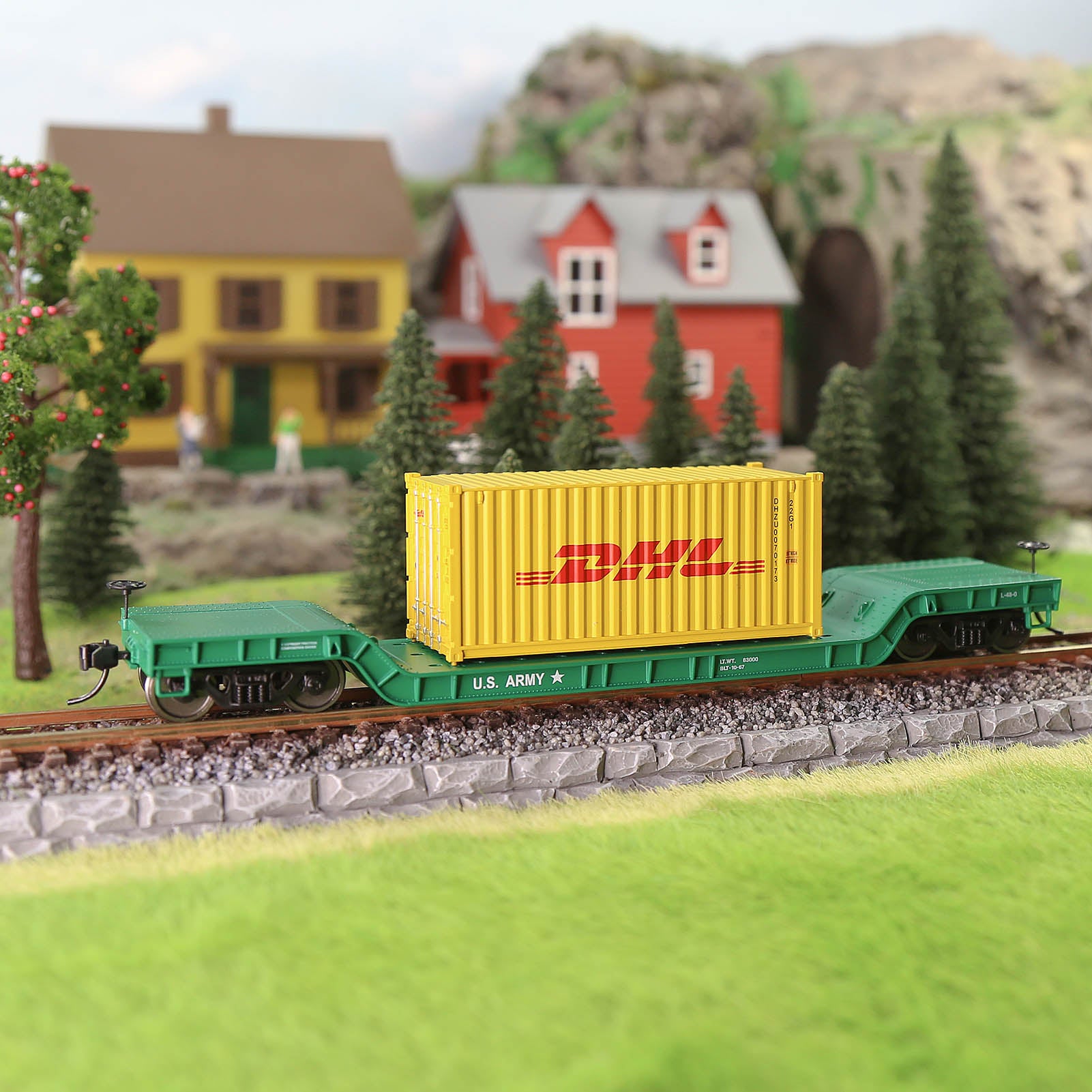 C8769 1 Unit HO Scale 1:87 Depressed Center Flat Car Model Railway