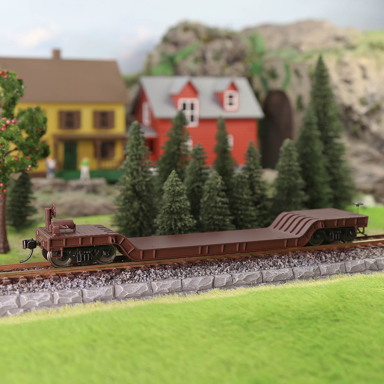 C8770 1 Unit HO Scale 1:87 Depressed Center Flat Car Model Railway