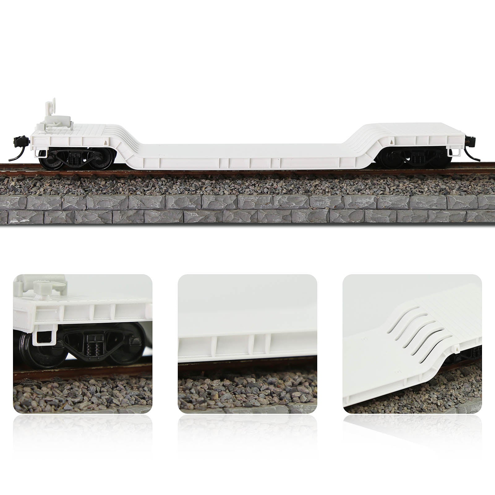 C8770JJ 1 Unit HO Scale 1:87 Disassembled DIY Depressed Center Flat Car