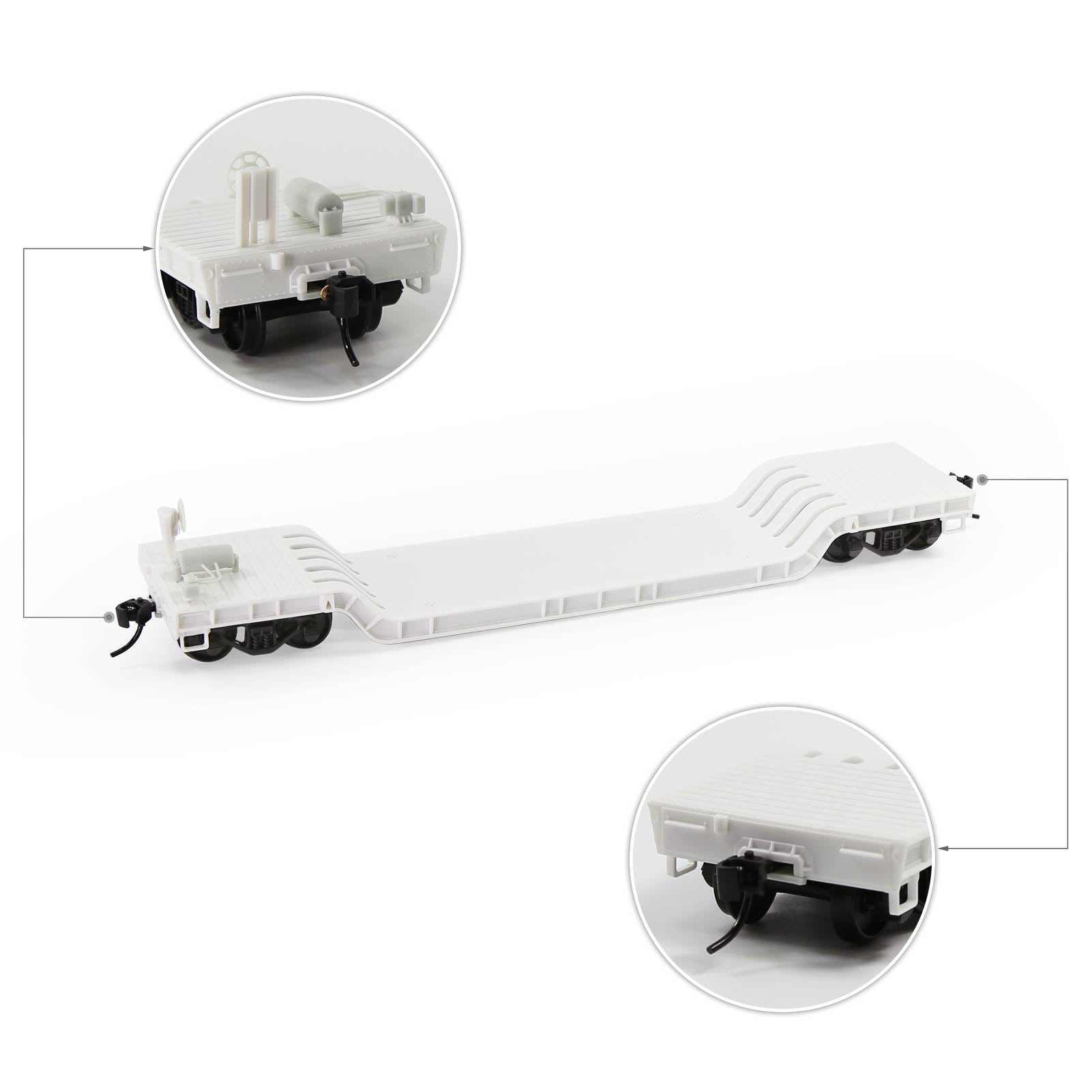 C8770JJ 1 Unit HO Scale 1:87 Disassembled DIY Depressed Center Flat Car