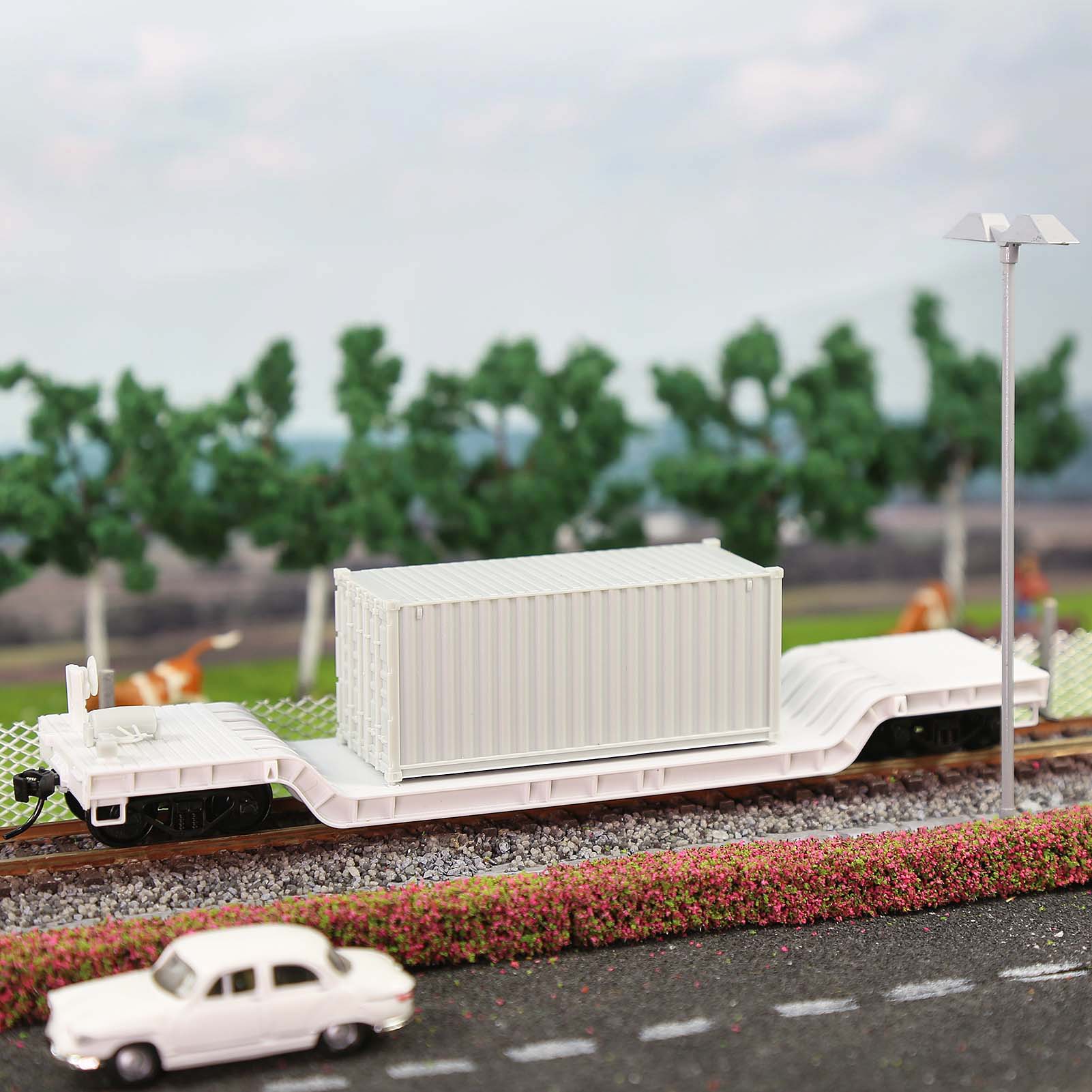 C8770JJ 1 Unit HO Scale 1:87 Disassembled DIY Depressed Center Flat Car