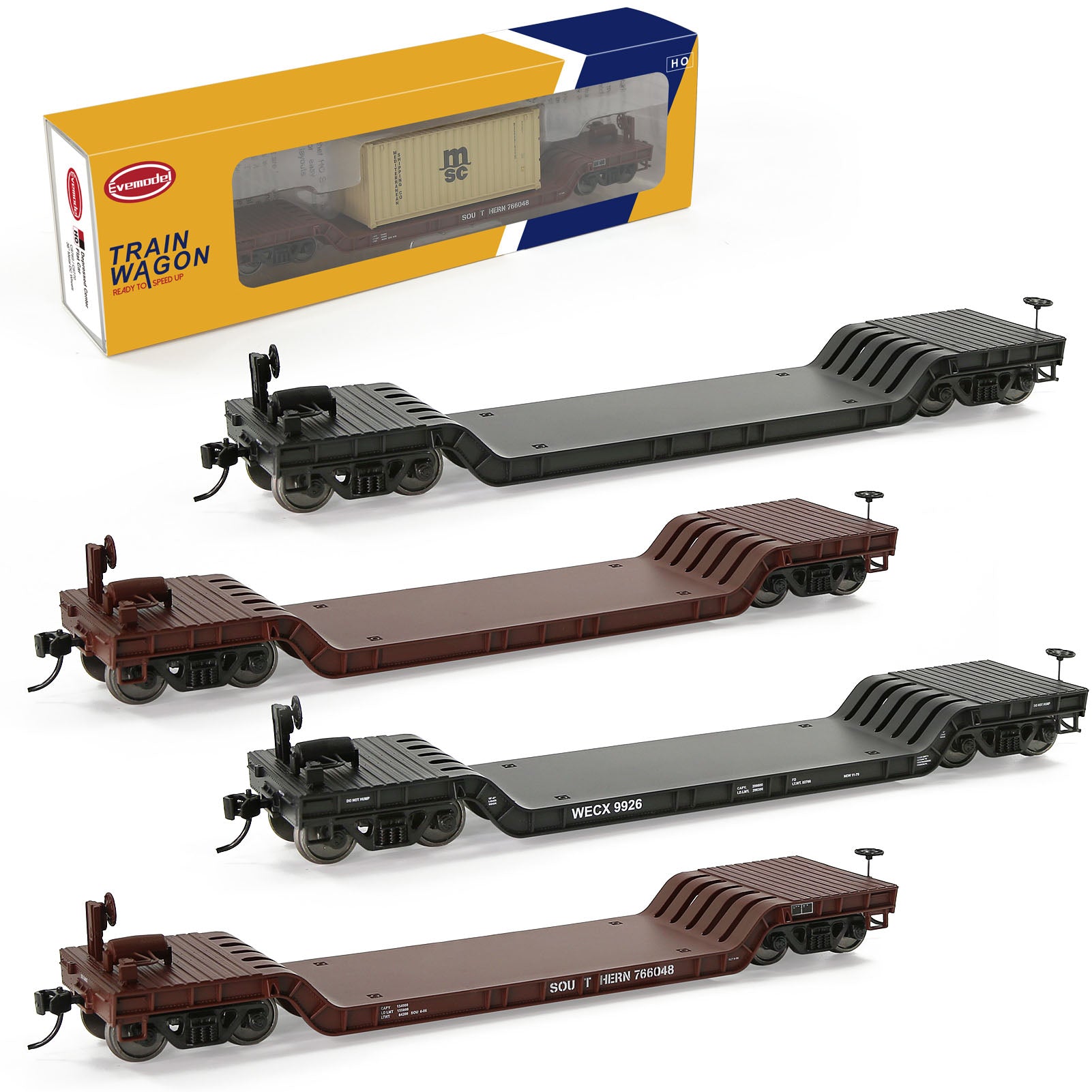 C8770 1 Unit HO Scale 1:87 Depressed Center Flat Car Model Railway