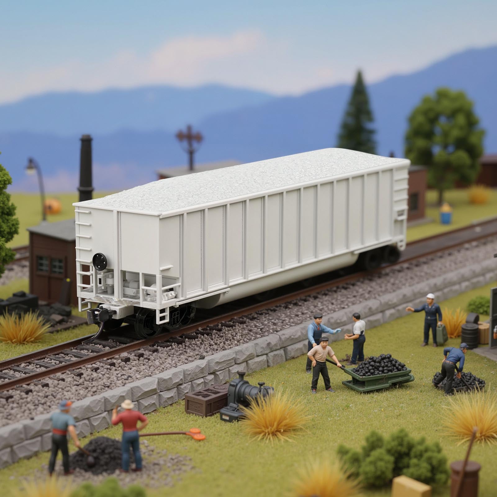 C8771JJ 1 Unit HO Scale 1:87 Blank Unassembled Coal Wagon Coalporter Plastic