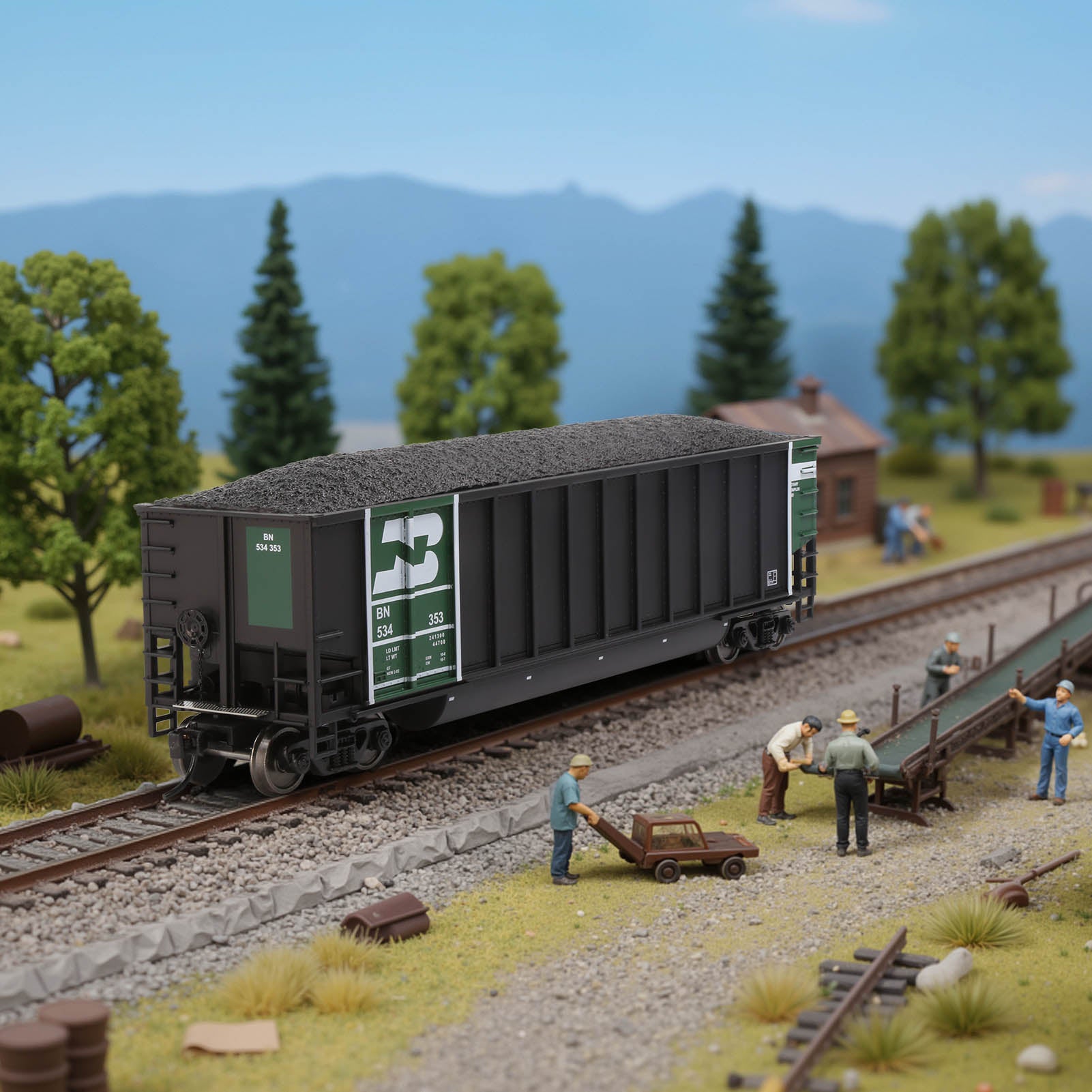 C8771 1 Piece HO Scale 1:87 Train Wagon Coal Car Coalporter Hopper Car