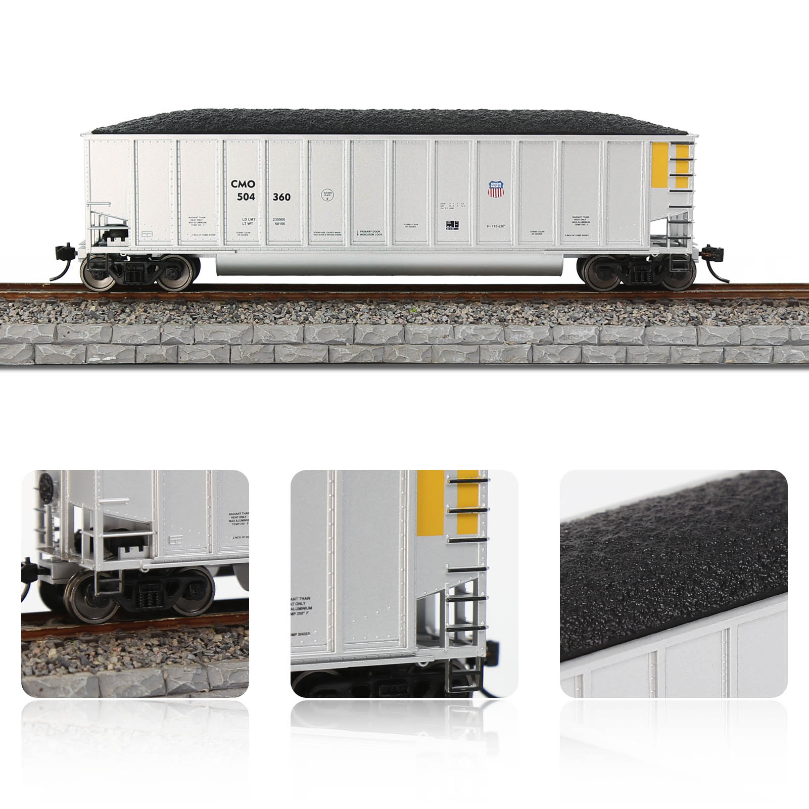 C8771 1 Piece HO Scale 1:87 Train Wagon Coal Car Coalporter Hopper Car