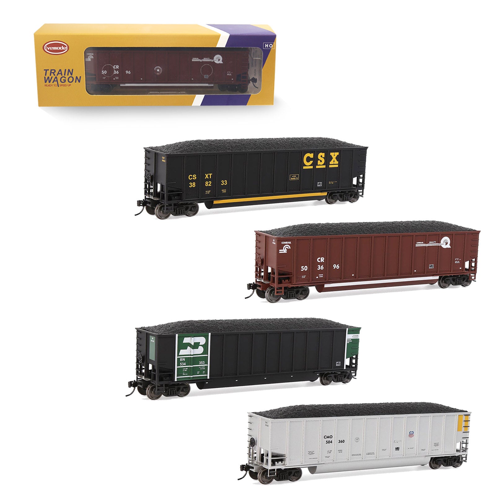C8771 1 Piece HO Scale 1:87 Train Wagon Coal Car Coalporter Hopper Car