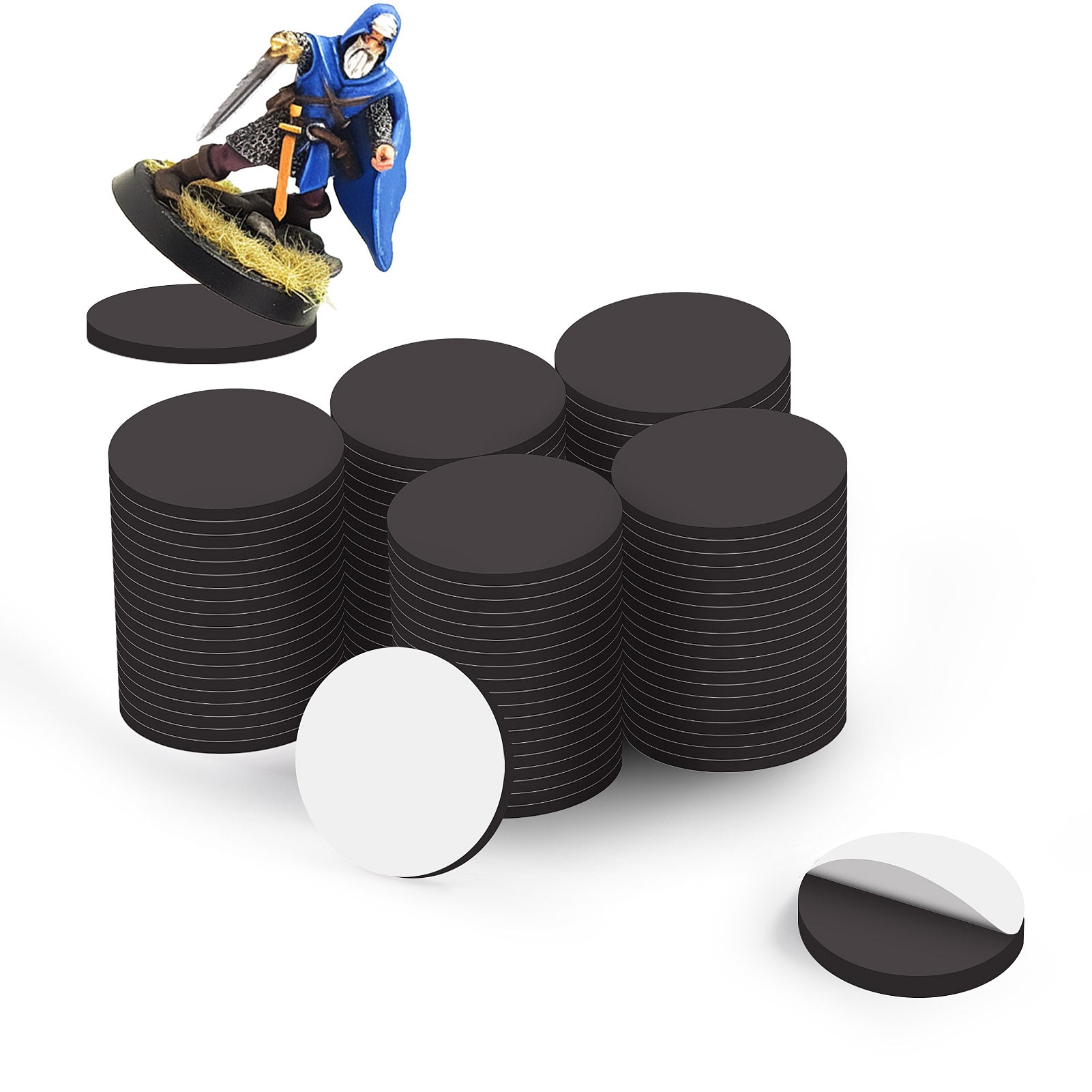 CMB Miniature Magnetic Self-adhensive Round Square Rectangle Bases for Wargames