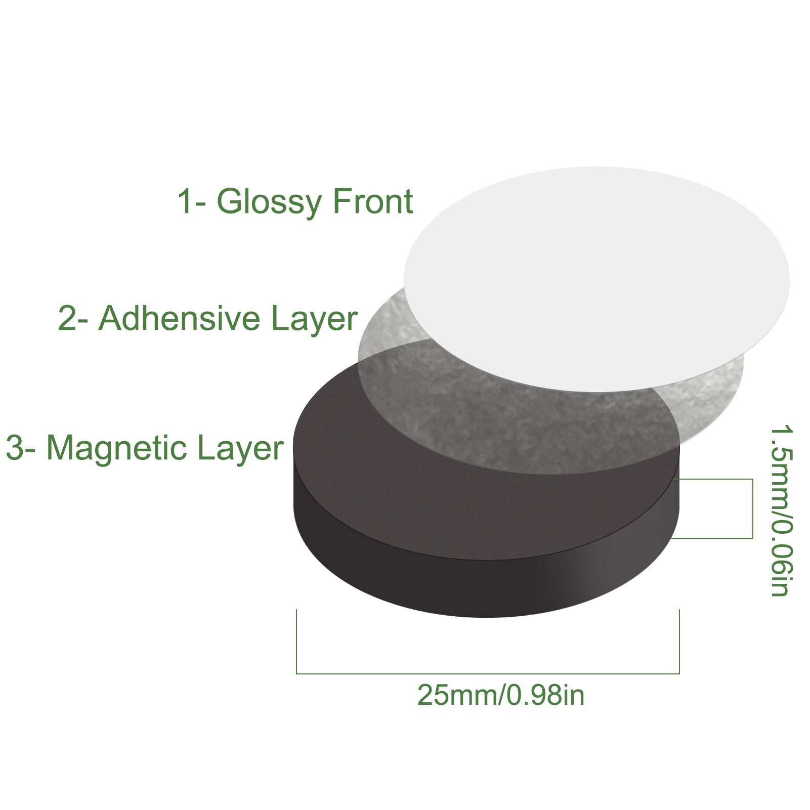 CMB Miniature Magnetic Self-adhensive Round Square Rectangle Bases for Wargames