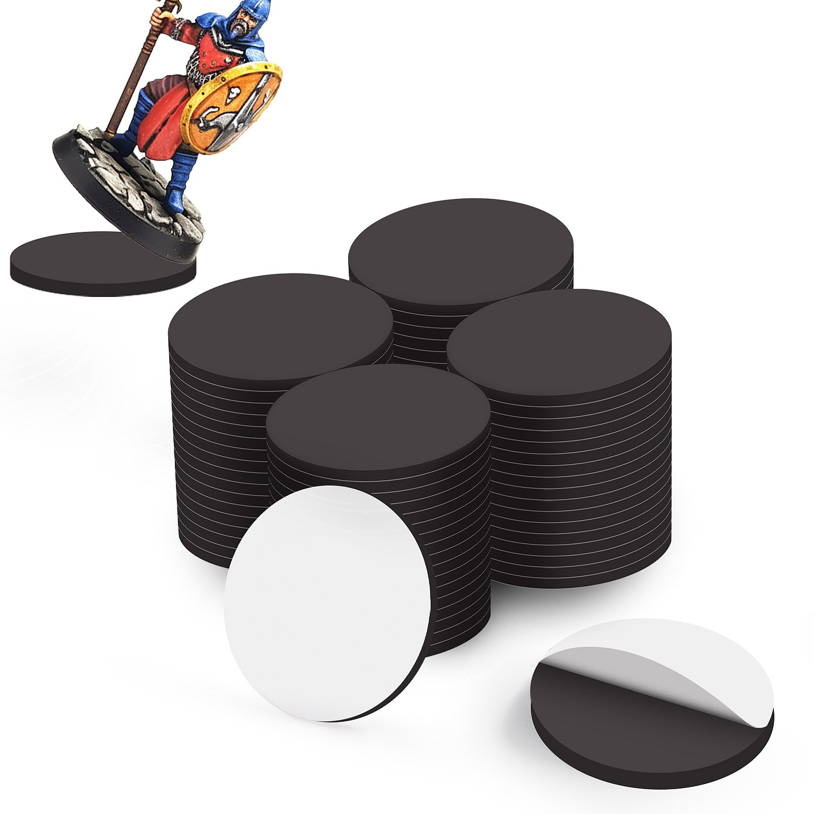 CMB Miniature Magnetic Self-adhensive Round Square Rectangle Bases for Wargames