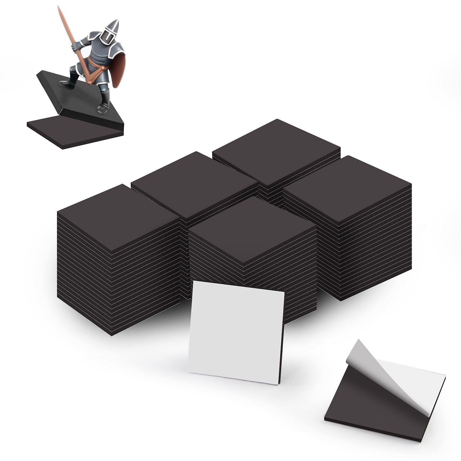 CMB Miniature Magnetic Self-adhensive Round Square Rectangle Bases for Wargames