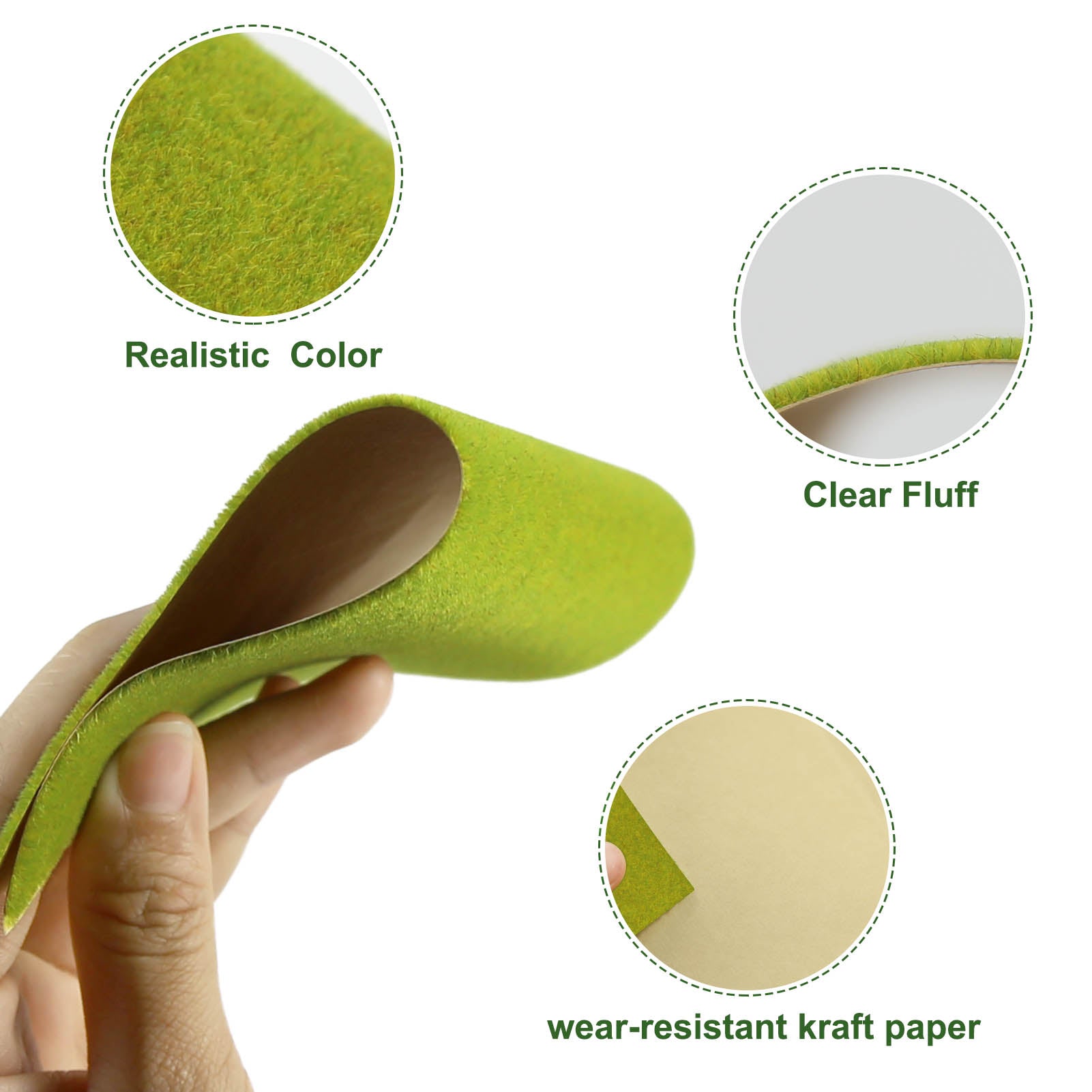 CP17 12pcs 17cmX17cm Grass Mat 2mm Thick Artificial Lawn