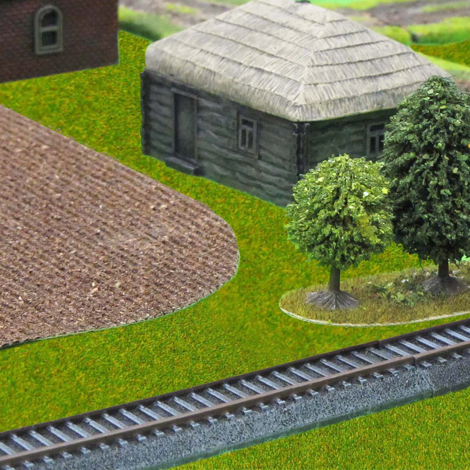 CP17 12pcs 17cmX17cm Grass Mat 2mm Thick Artificial Lawn