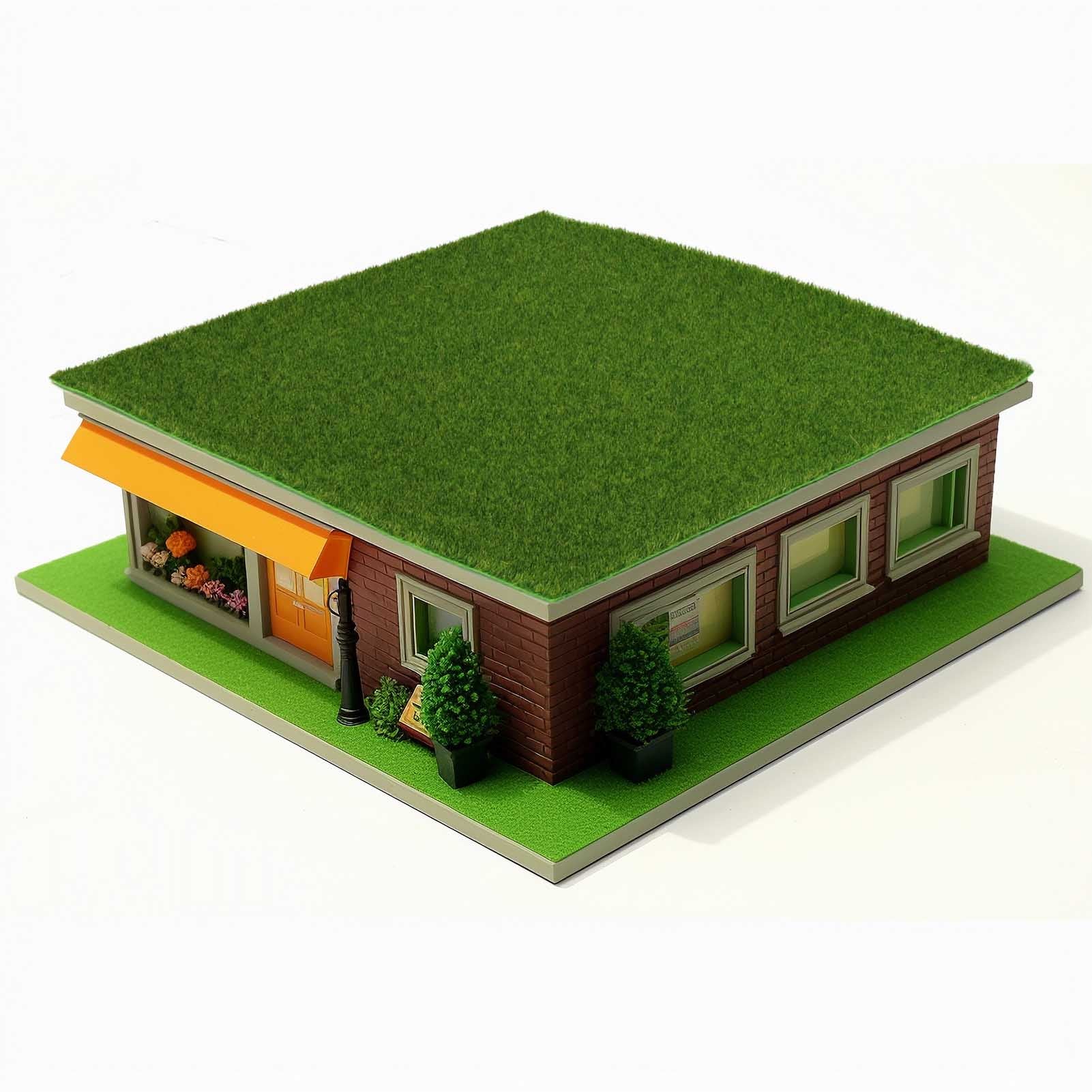 CP203 2pcs 20cm*20cm Square Grass Mat 3mm 5mm 8mm Thick Artificial Lawn Carpet