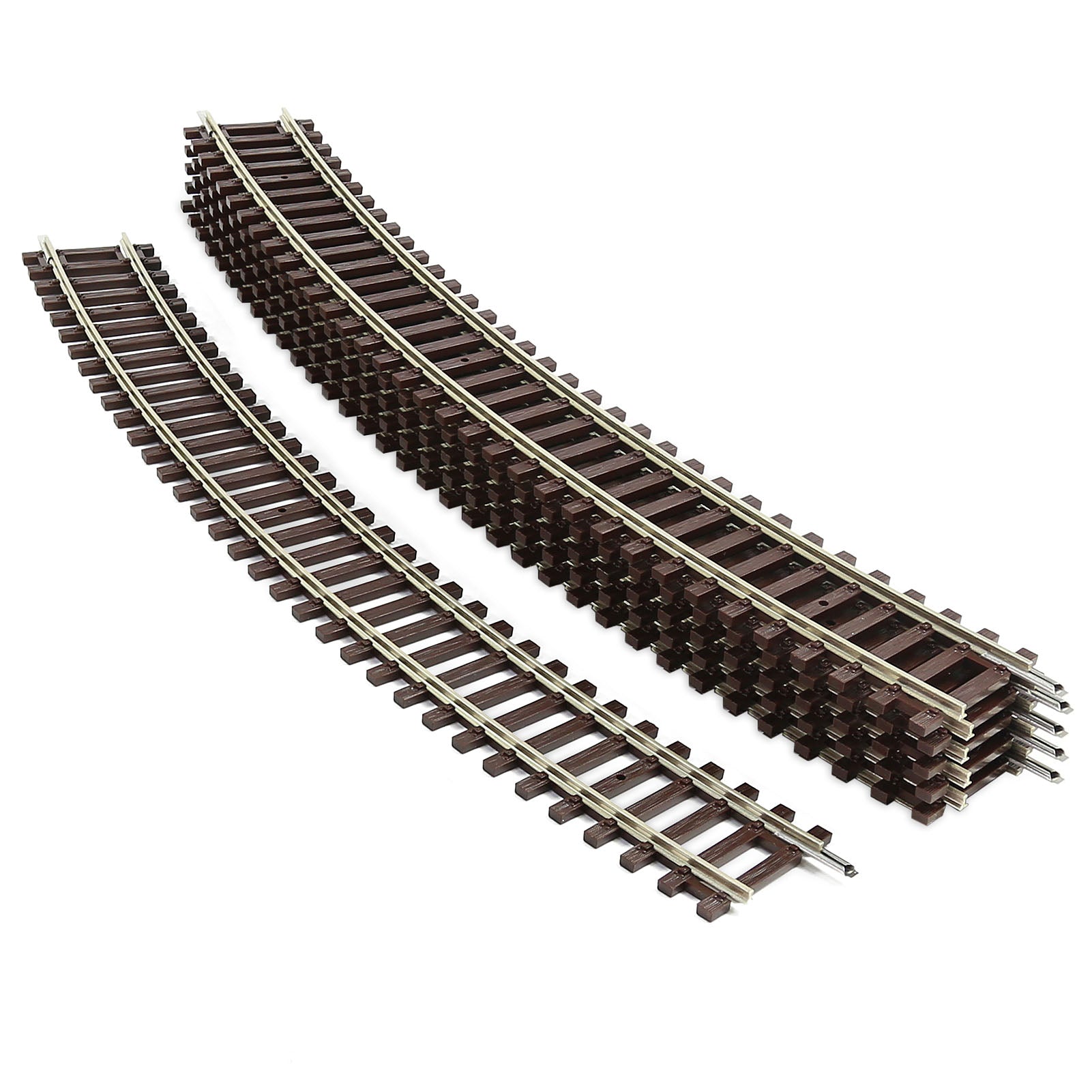 GDCT2 6pcs HO Scale 1:87 Code 100 19" Radius Curve Track Copper-Nickel Rail