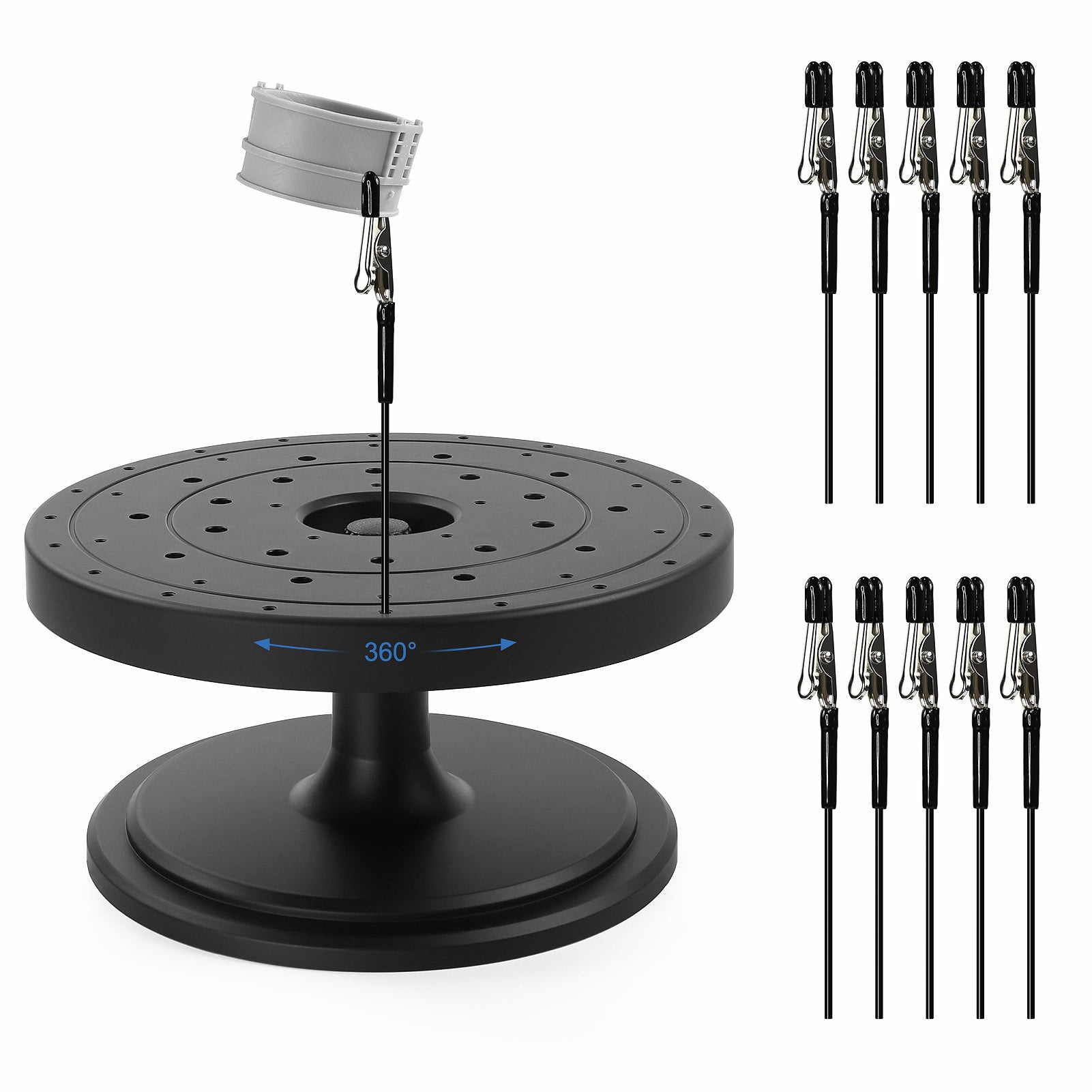 GJJC23PJ 1 Set Model Rotatable Painting Base Alligator Clips Kit Model Airbrush Tools