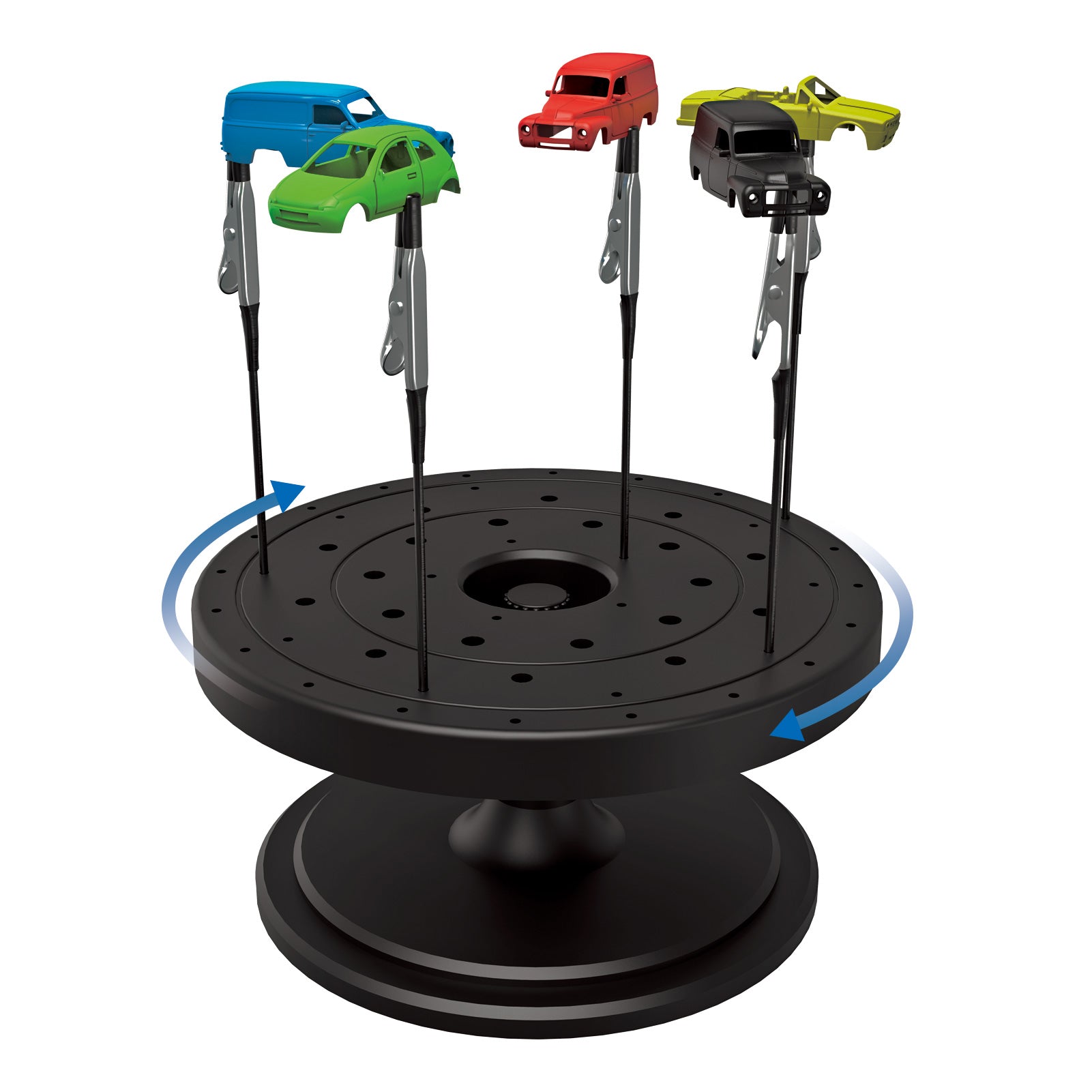 GJJC23PJ 1 Set Model Rotatable Painting Base Alligator Clips Kit Model Airbrush Tools