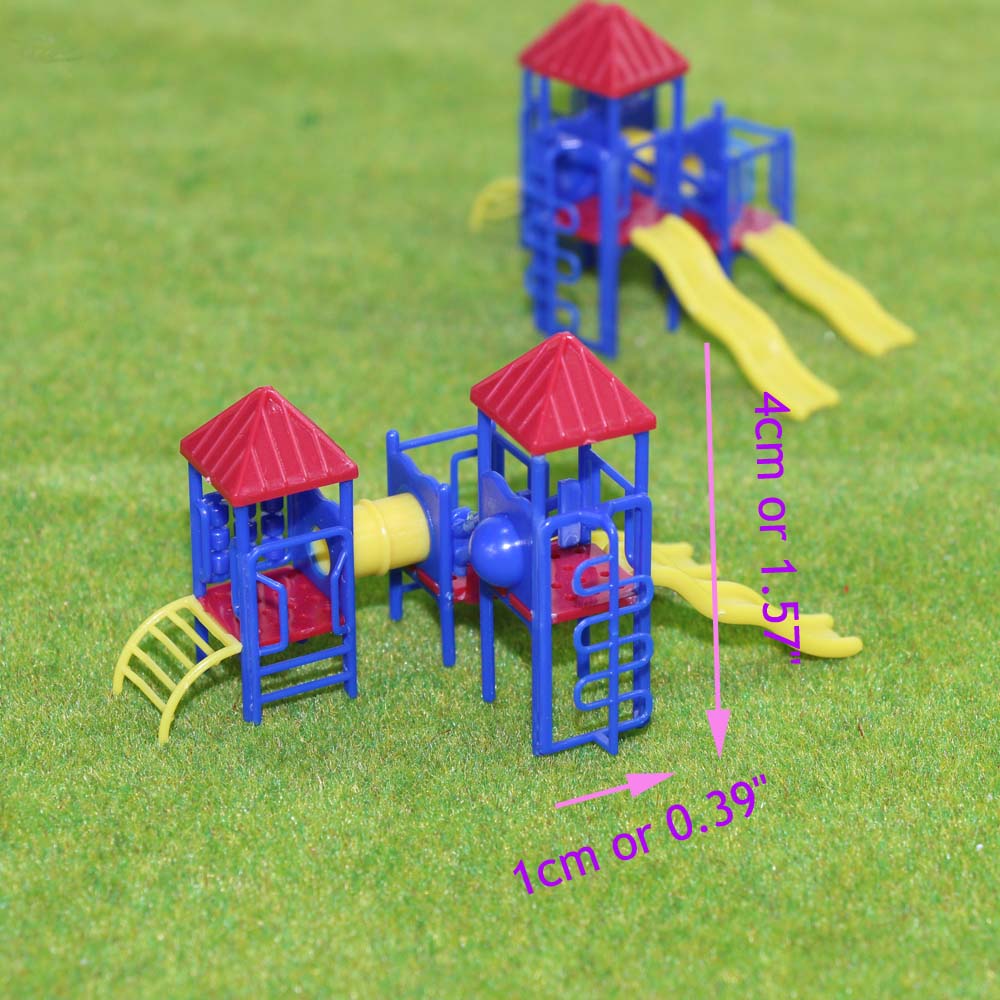 GY17150 2 Sets Model Railway N Scale 1:160 Playground Equipment