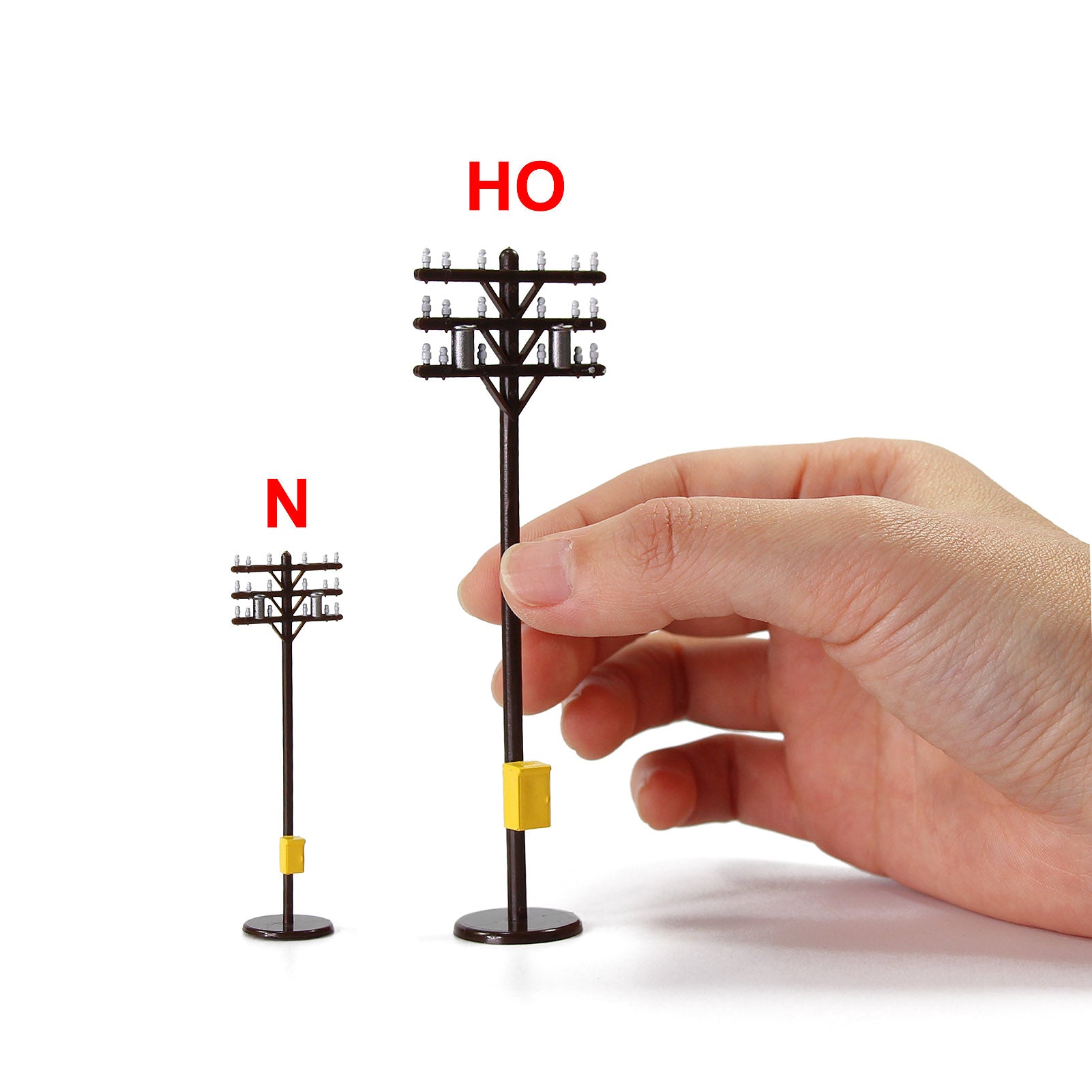 GY18087 24pcs HO Scale 1:87 Telephone Power Tel Poles