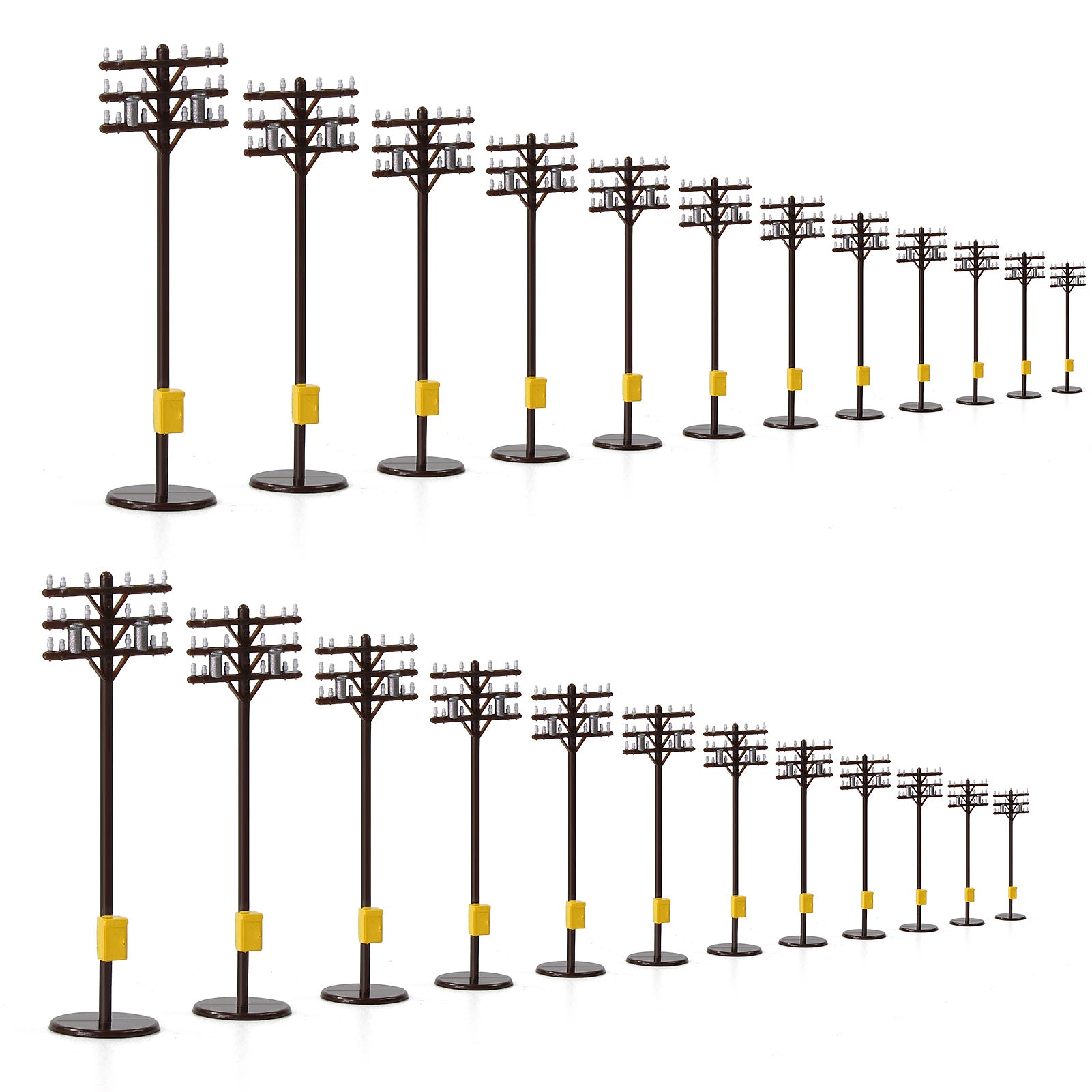 GY18150 24pcs N Scale 1:150 Telegraph Telephone Power Poles