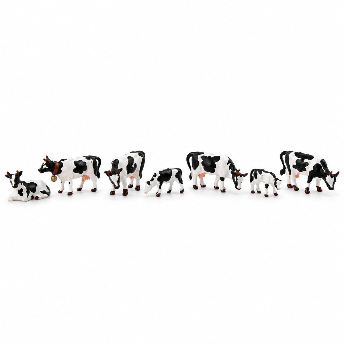HFANN2350 7pcs N Scale 1:160 Model Railway N Scale Holstein Cows Cattle