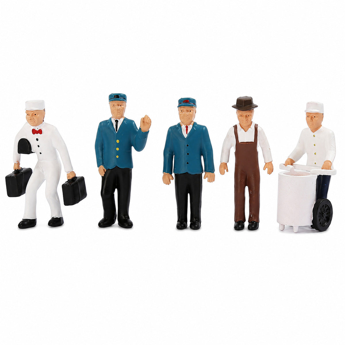 HFPO7050 6pcs O Scale 1:48 Model Railway Station Crew Figure Set
