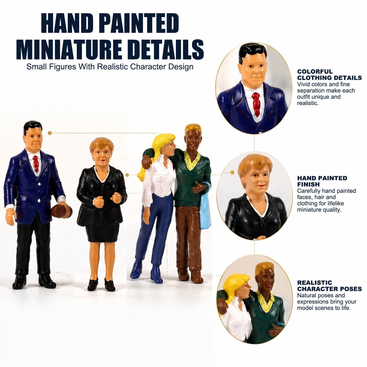 HFPO7178 6pcs O Scale 1:48 Model Trains Masons Bricklayers Construction Workers