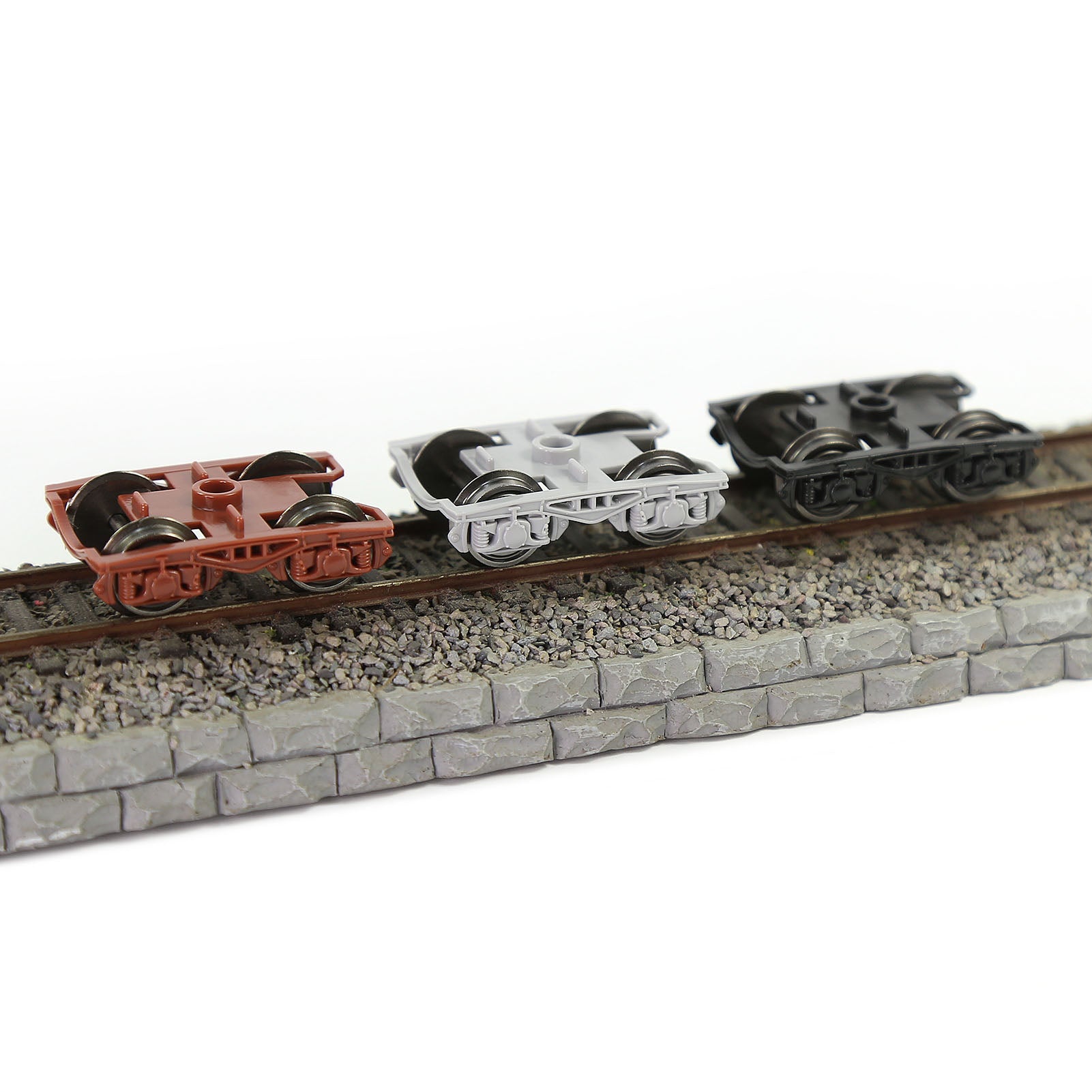 HP0687 2pcs HO scale 1:87 Bogies with 36" Metal DC Wheels