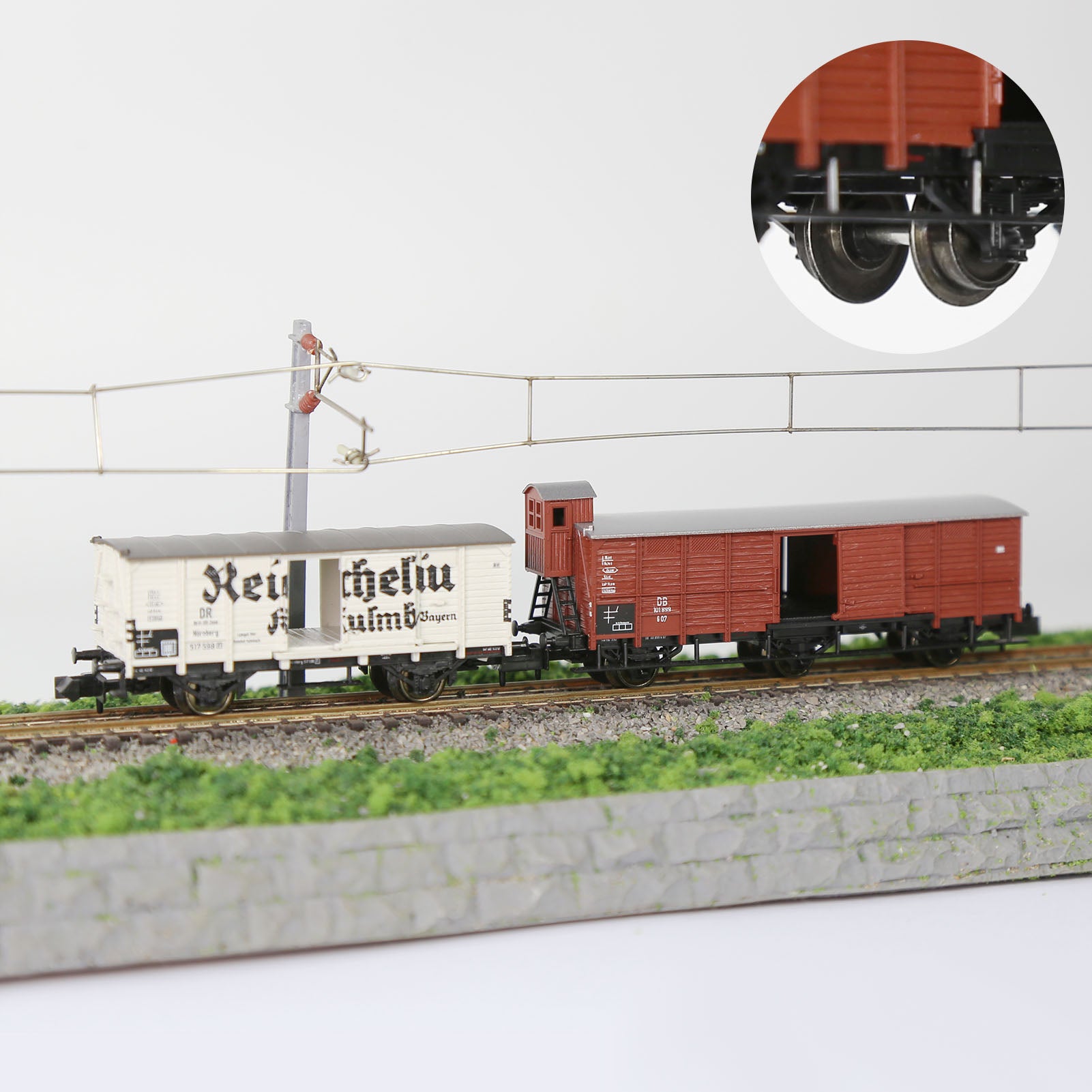 HP07150 12pcs N Scale 1:160 Wheelsets Metal Axle DC Wheels for Trix