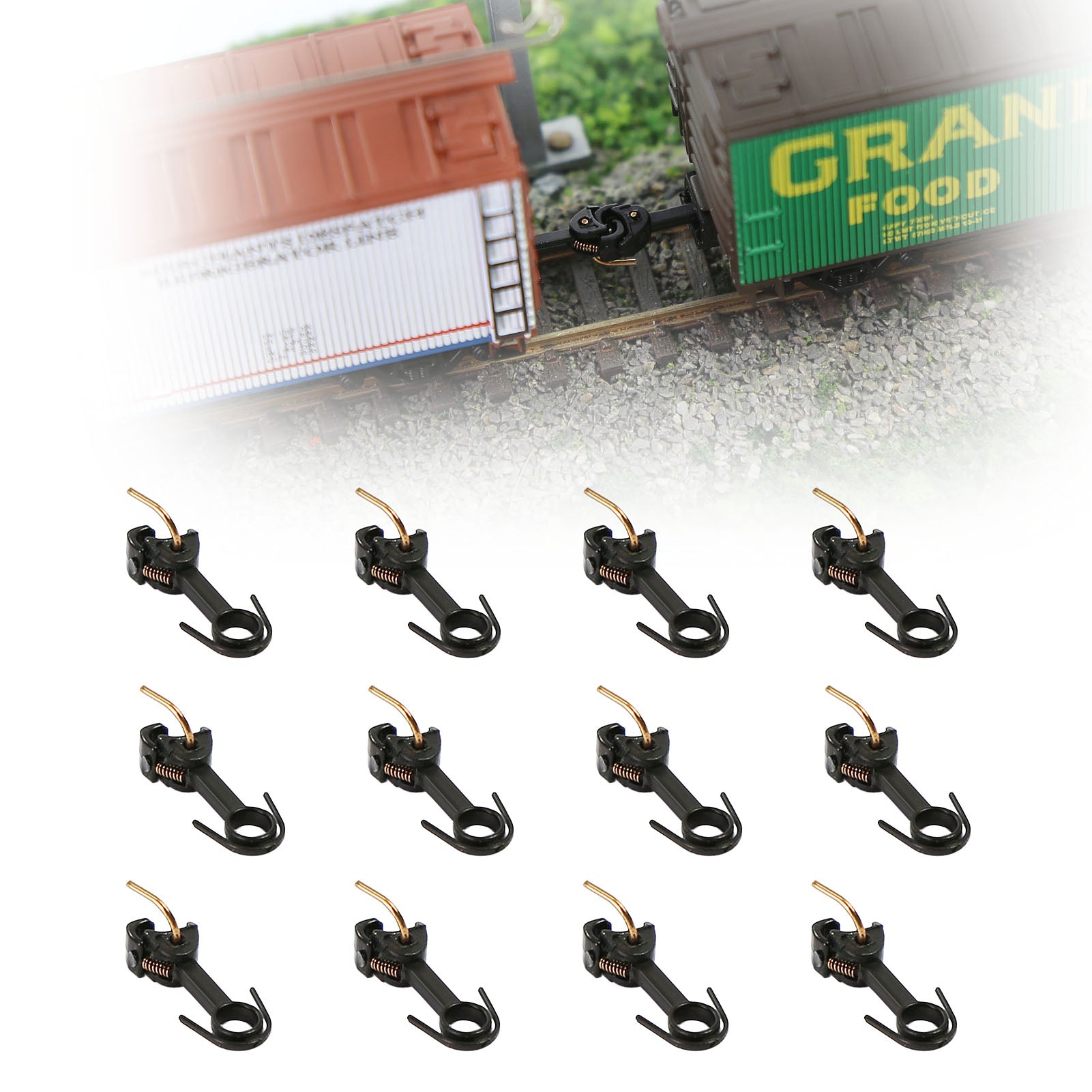 HP08150 HP10150 12pcs N Scale 1:160 Model Trains Coupling Knuckle Spring Couplers