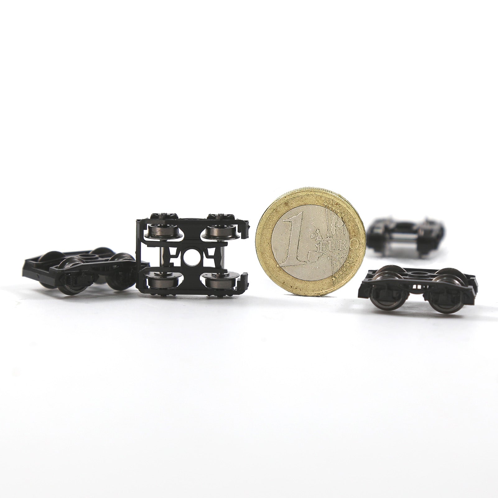 HP12150 2 Pieces N Scale 1:160 Bogies with Metal DC Wheelsets for Fleischmann Trains