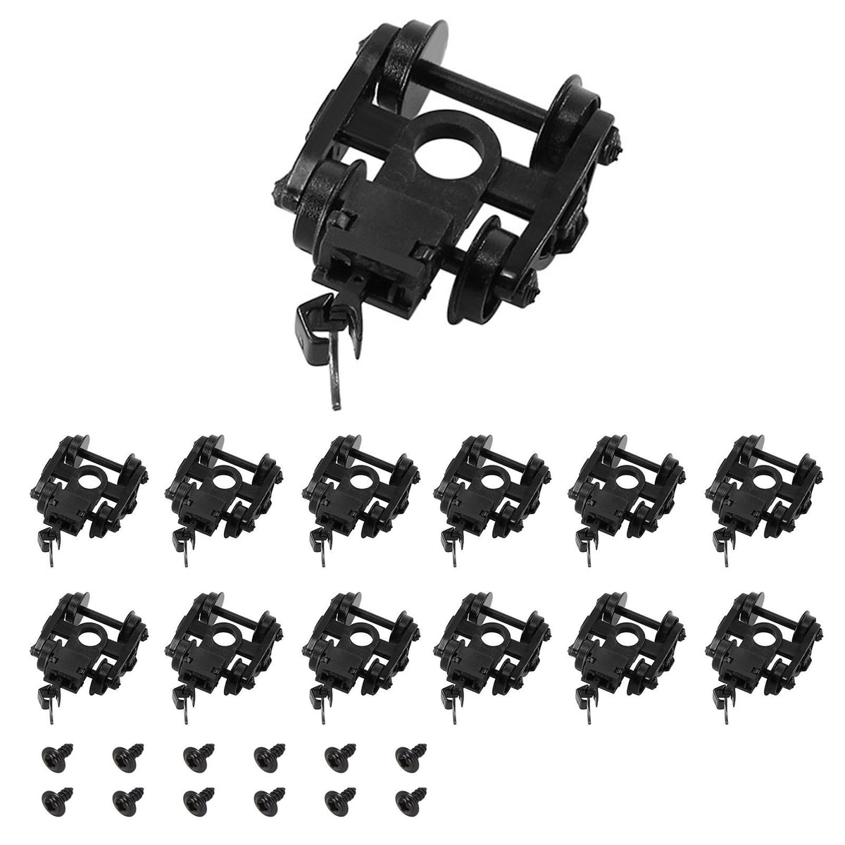 HP22N 12pcs N Scale 1:160 Bogie with Couplers Plastic Wheels