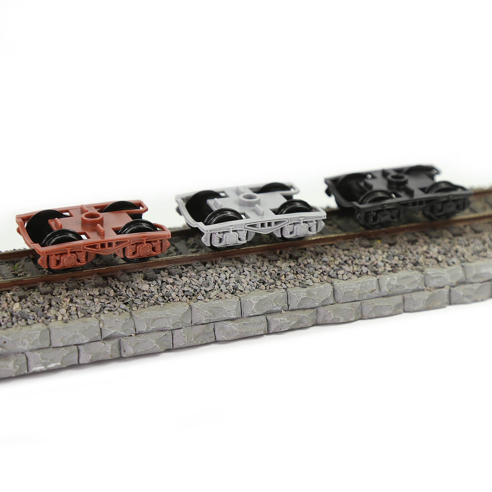 HP23HO 12pcs HO scale 1:87 POM Bogies with 36" Plastic Wheels