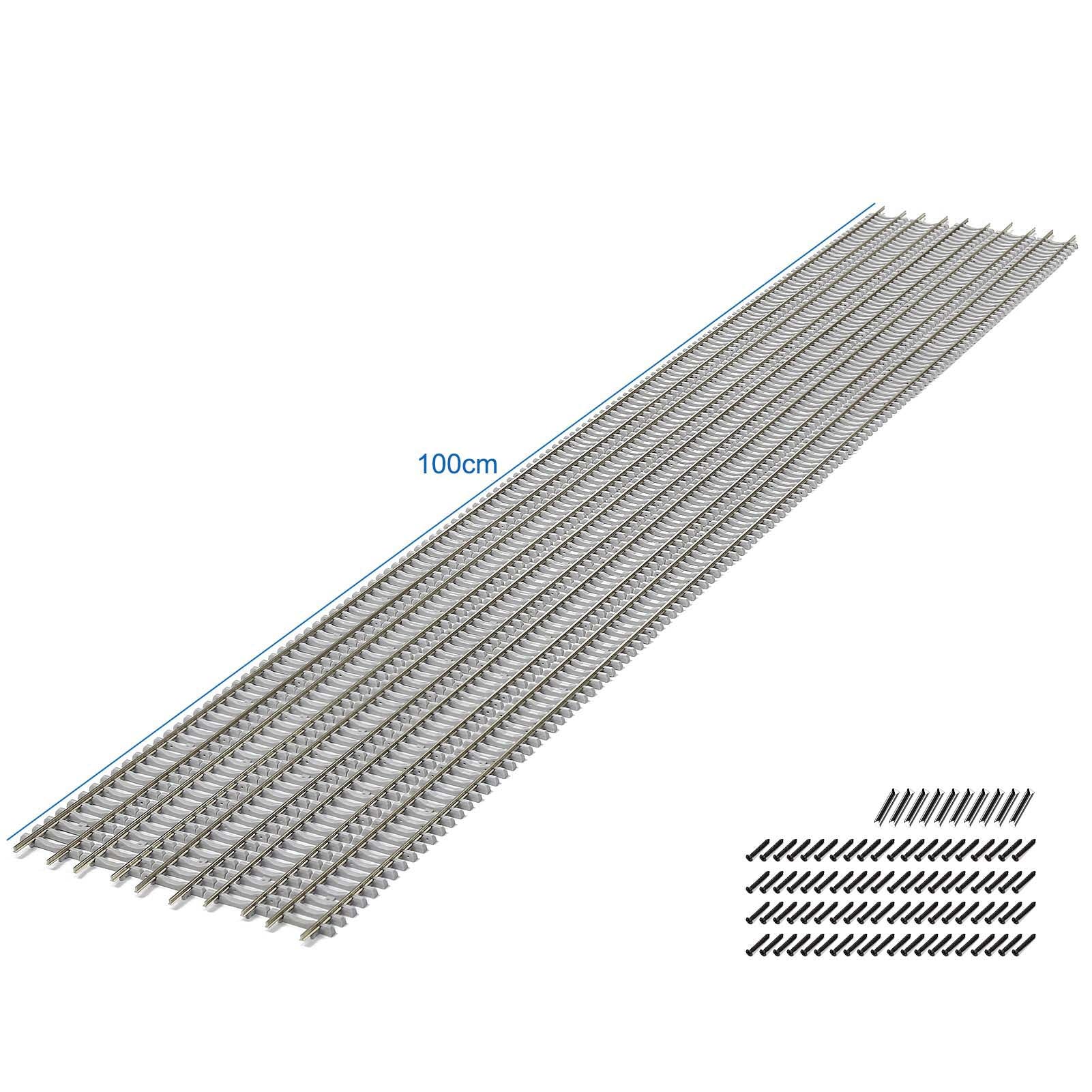 HP27HO1M 5pcs HO Scale 1:87 Model Track Flexible Cupronickel Rail 100cm with Joiner Screws