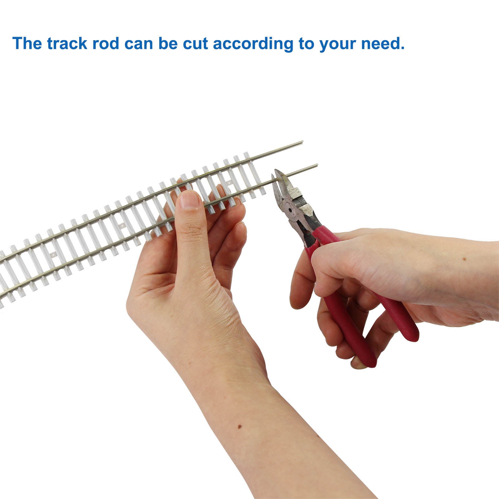 HP27HO1M 5pcs HO Scale 1:87 Model Track Flexible Cupronickel Rail 100cm with Joiner Screws