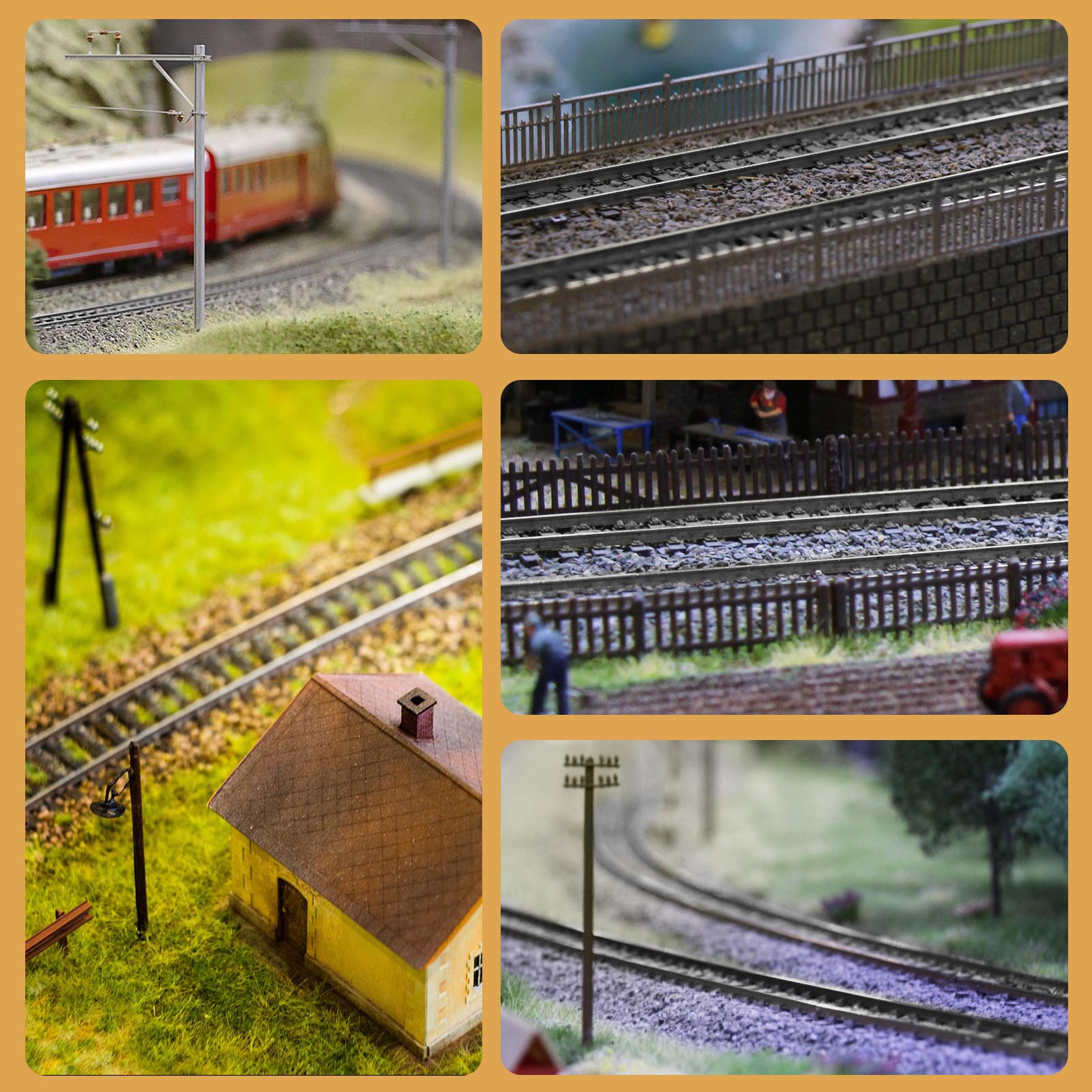 HP27N 5pcs N Scale 1:160 Model Cupronickel Flex Track 50cm Code 100 with Rail Joiner Nail