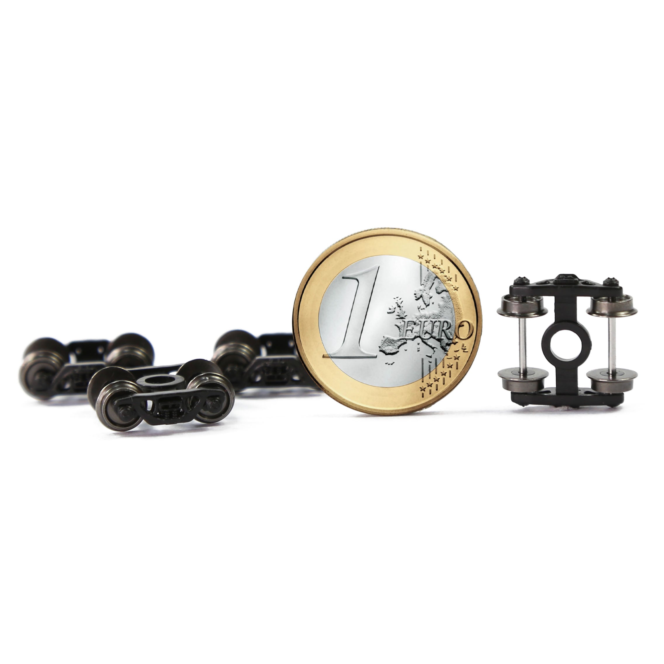 HP30150 4pcs N Scale 1:160 Roller Bearing Bogies Metal DC Wheels with Screw Washer