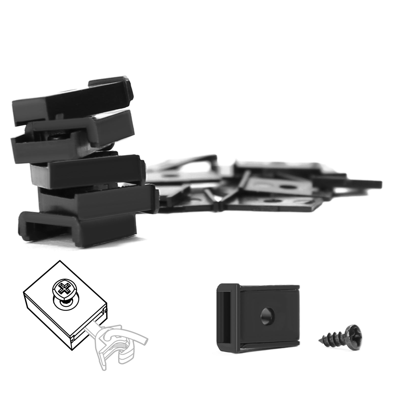 HP37HO 12pcs HO Scale 1:87 Coupler Pocket Cover Coupler Box Lid with Screws