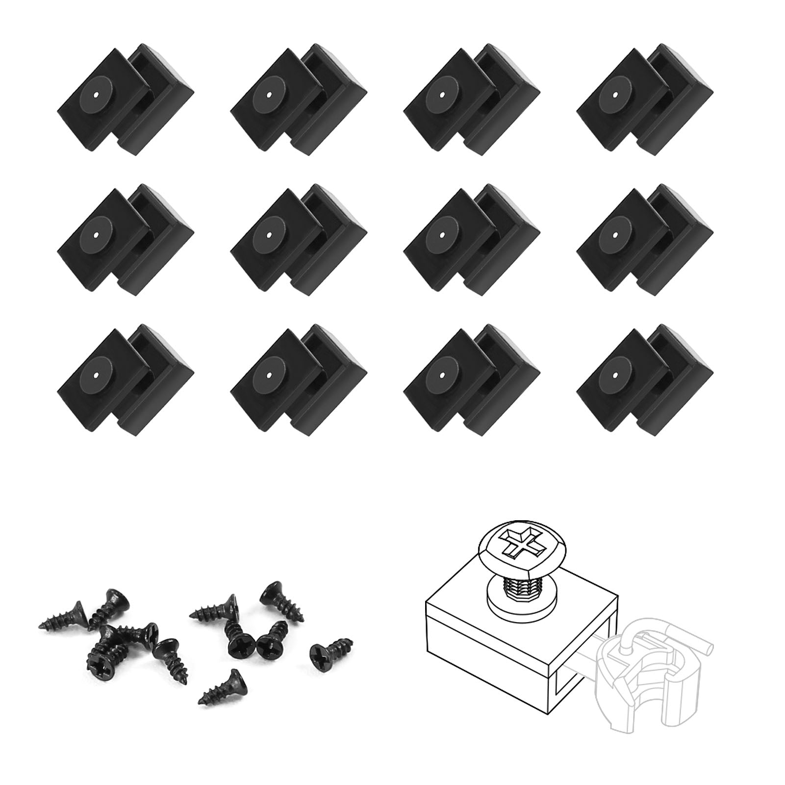 HP37N 12pcs N Scale 1:160 Coupler Pocket Cover Coupler Box Lid with Screws