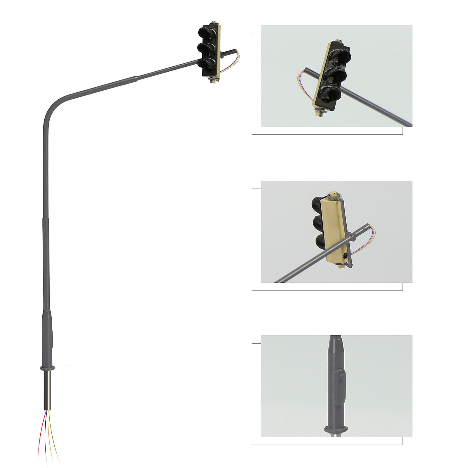 JTD8711 2pcs HO Scale 1:87 Signals Motorway Traffic Right Lights 3-LEDs