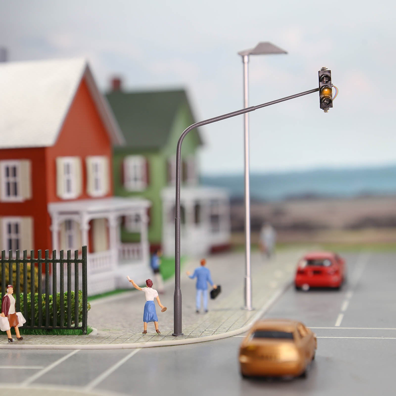 JTD8711 2pcs HO Scale 1:87 Signals Motorway Traffic Right Lights 3-LEDs