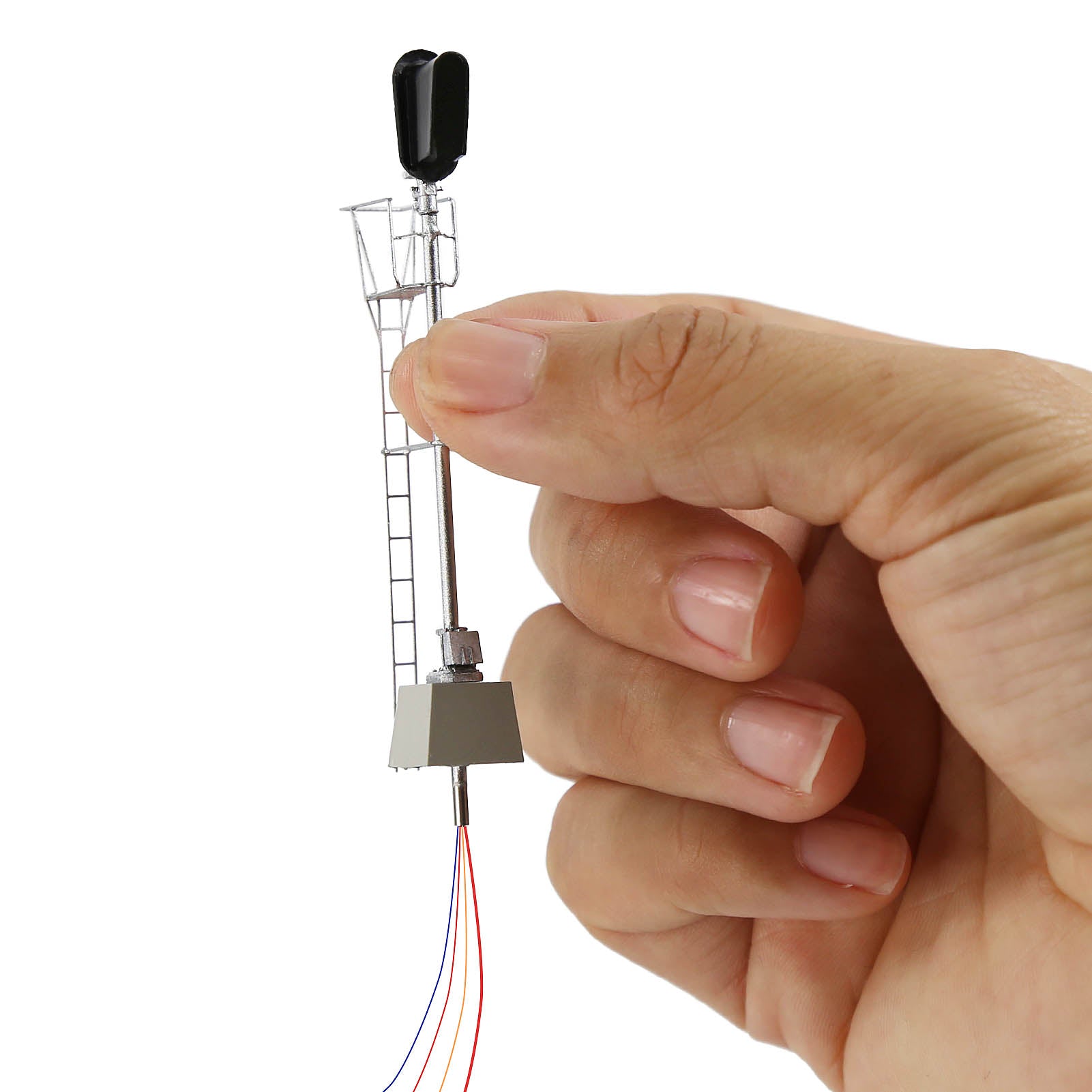 JTD8714GYR 1 Piece HO Scale 1:87 Vertical 3-Light Brass Traffic Signal Green Yellow Red LEDs