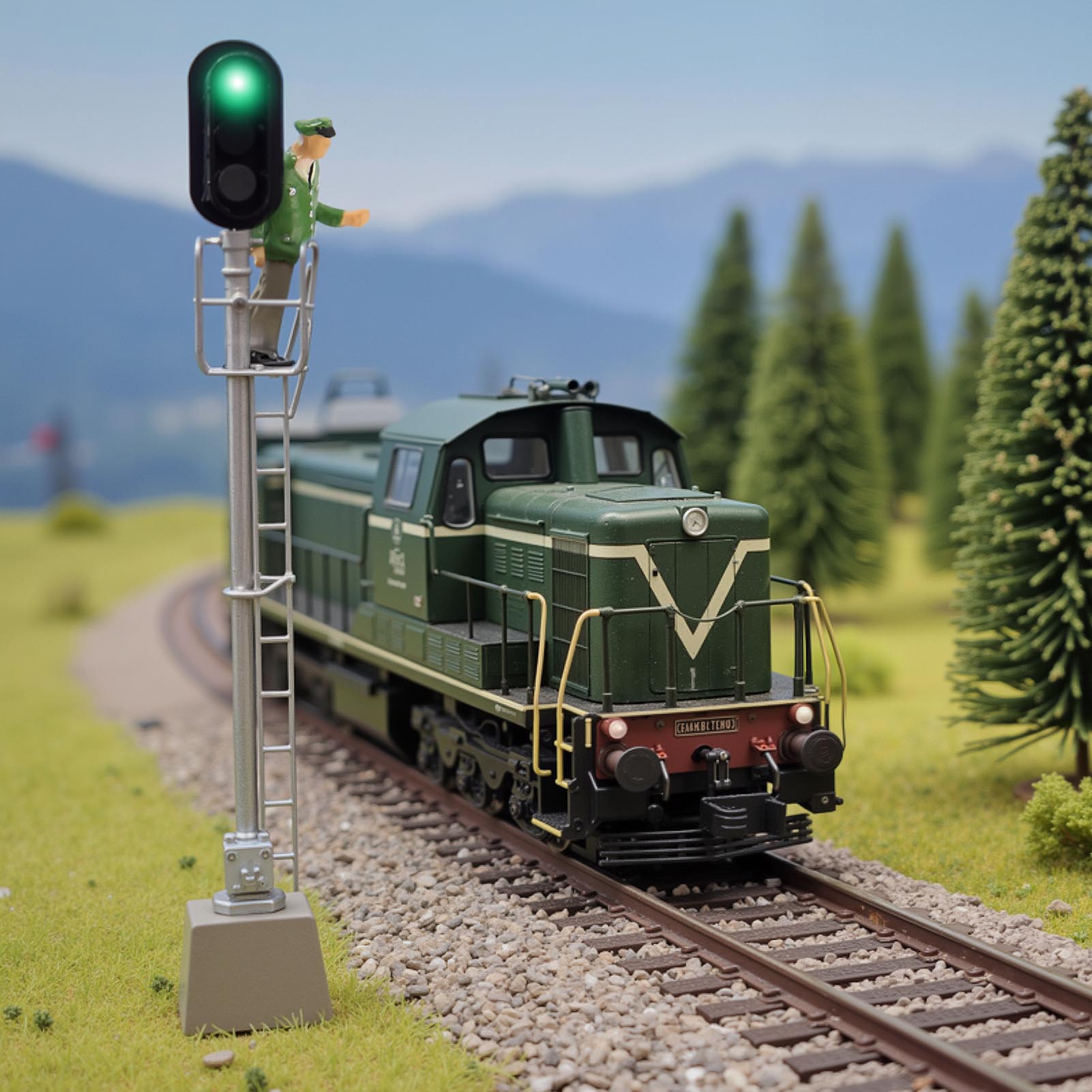 JTD8714GYR 1 Piece HO Scale 1:87 Vertical 3-Light Brass Traffic Signal Green Yellow Red LEDs