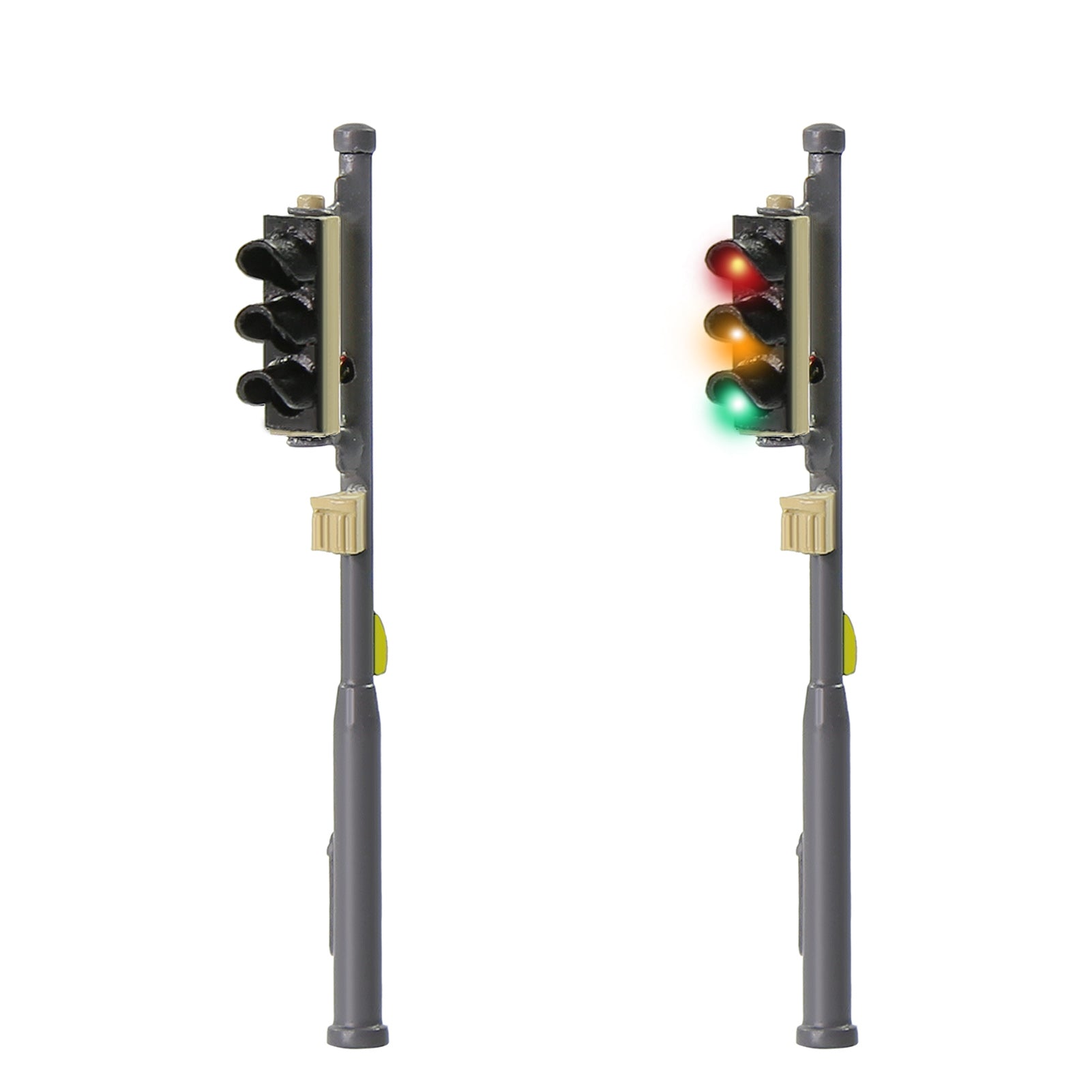 JTD879 2 Pieces HO Scale 1:87 Model Signals Track Lights LEDs